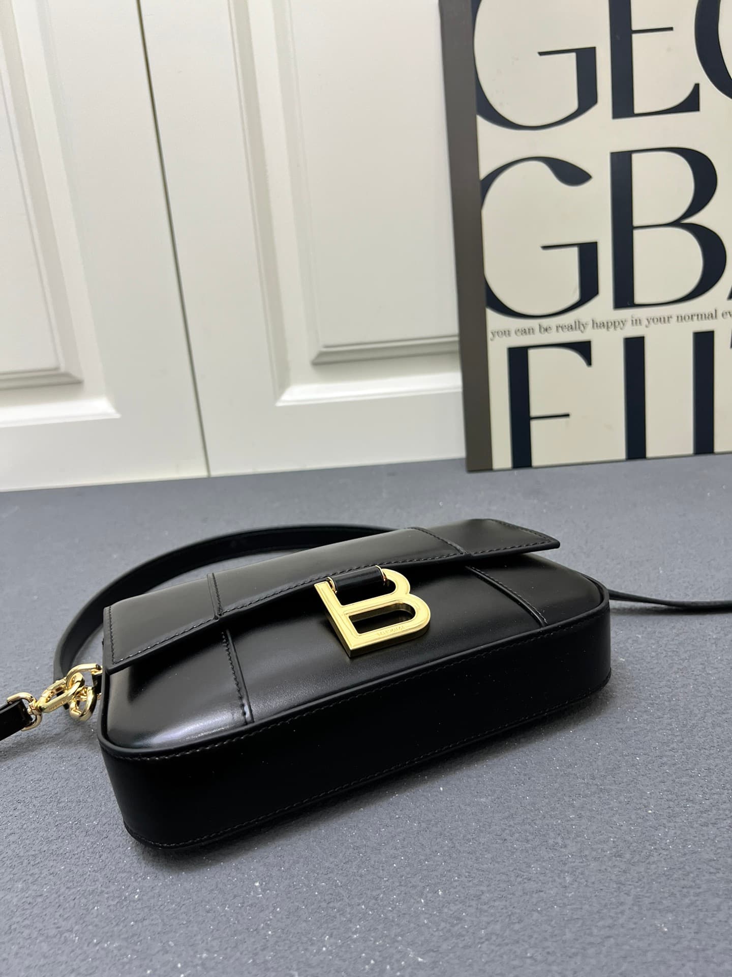 Balenciaga Hourglass sling bag Black High