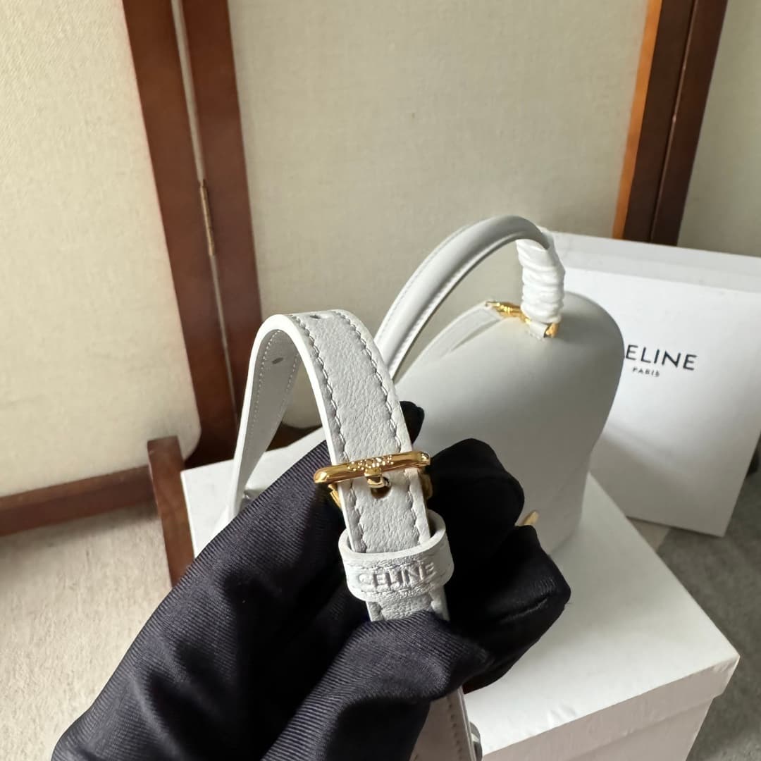 Celine Small Nino bag in Light Grey Supple Calfskin High