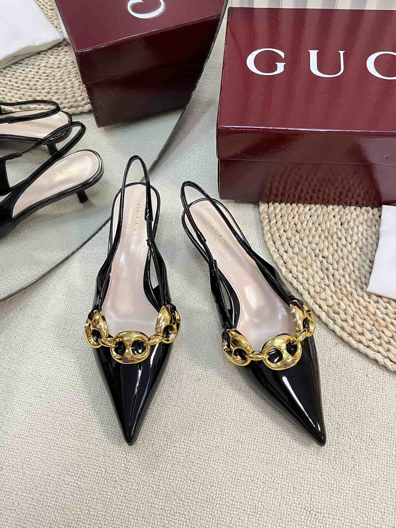Gucci Horsebit Slingback Pump Shoes Women
