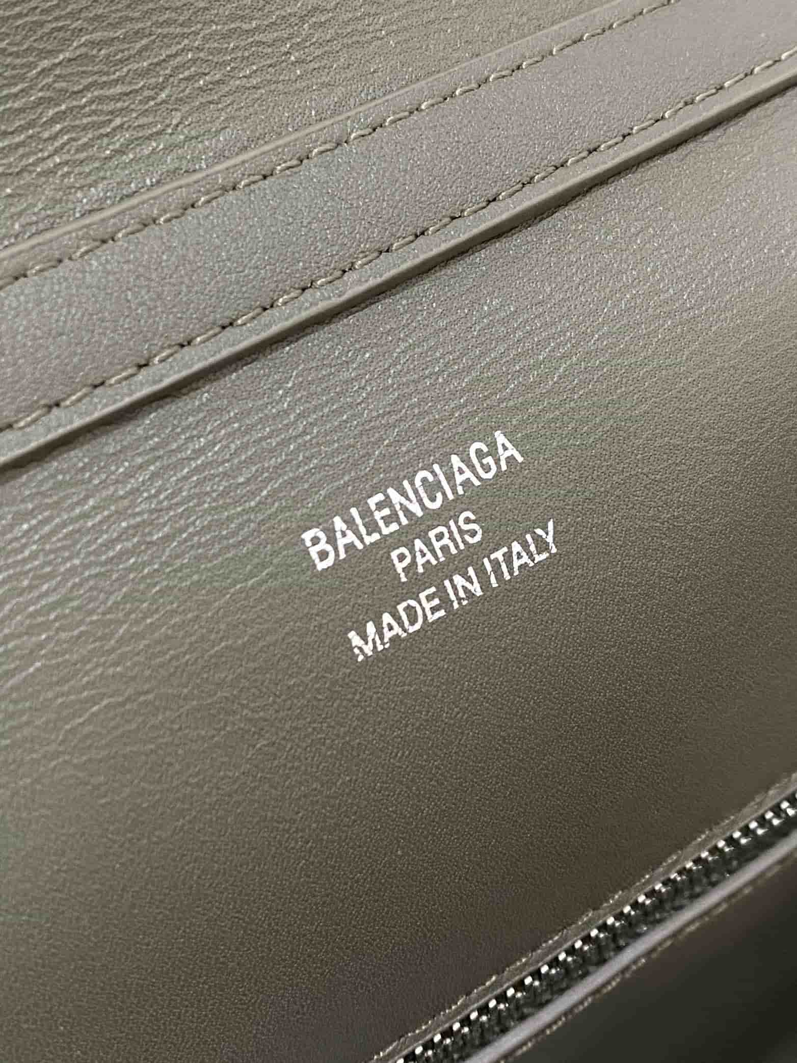 Balenciaga Rodeo Large Bag in Khaki Leather With Silver-Tone Metal TOP
