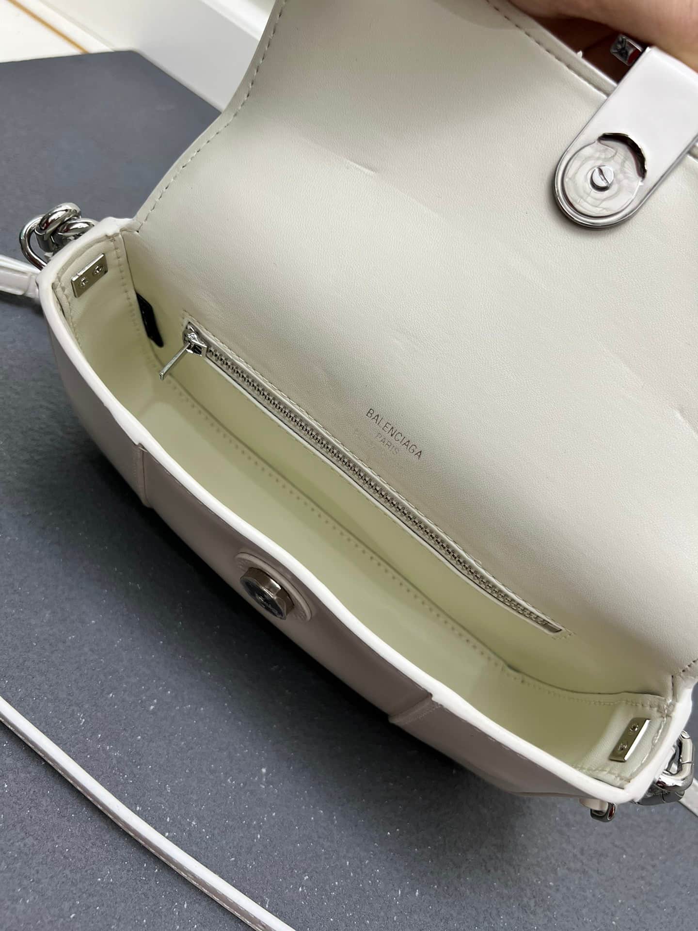 Balenciaga Hourglass sling bag white High