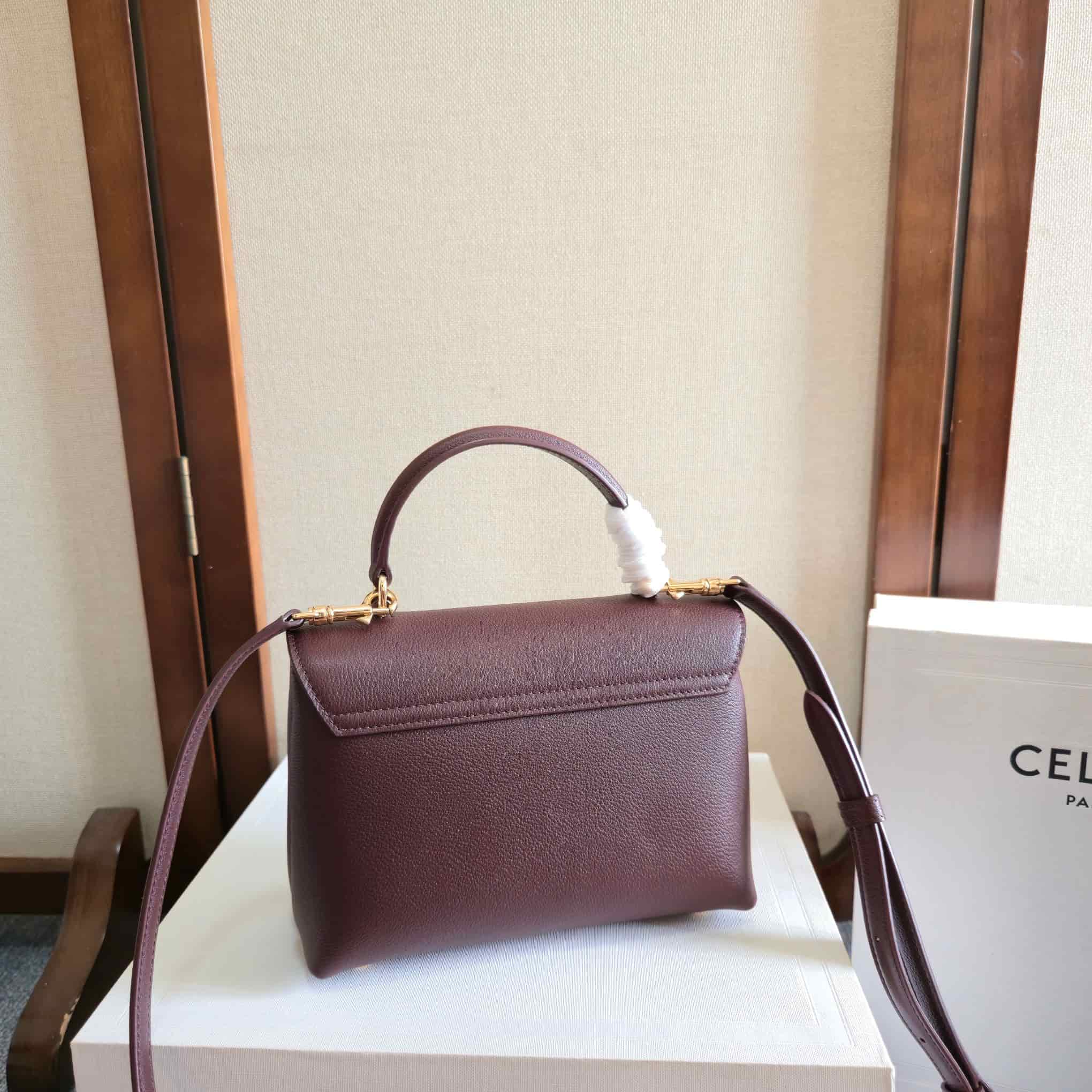 Celine Mini Nino bag in Dark Brown Supple Calfskin High