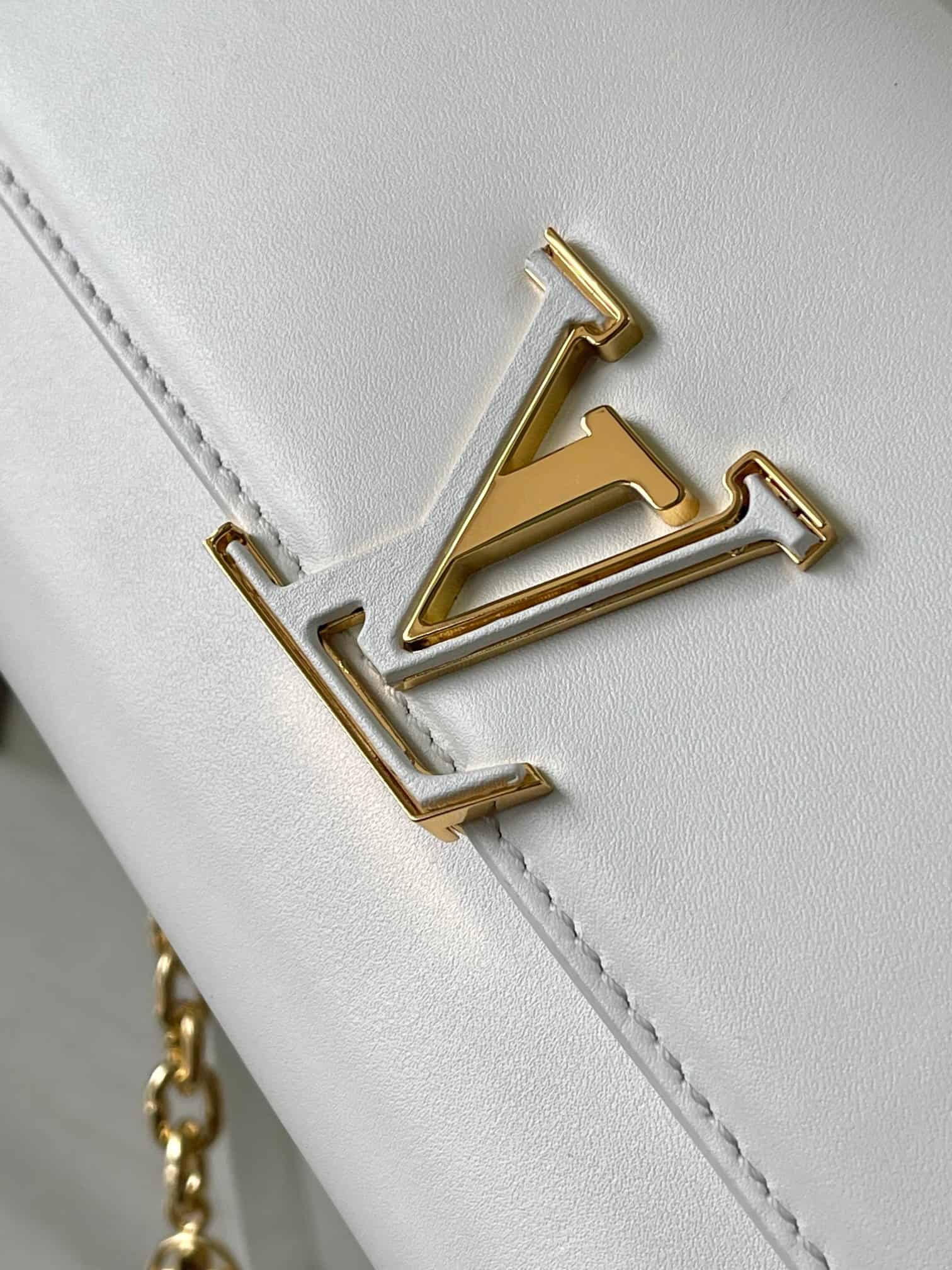 Louis Vuitton Wallet On Chain Capucines Calf Leather M12265 White Top
