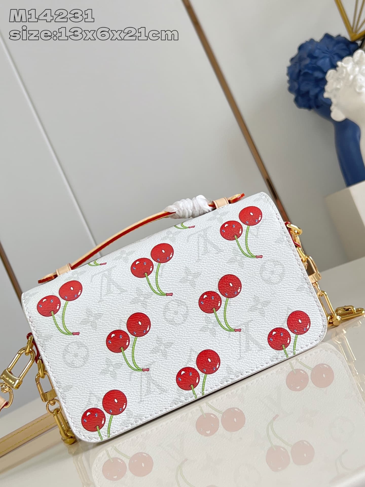 Louis Vuitton x Murakami Pochette Métis East West Monogram cherry coated canvas M14231 High