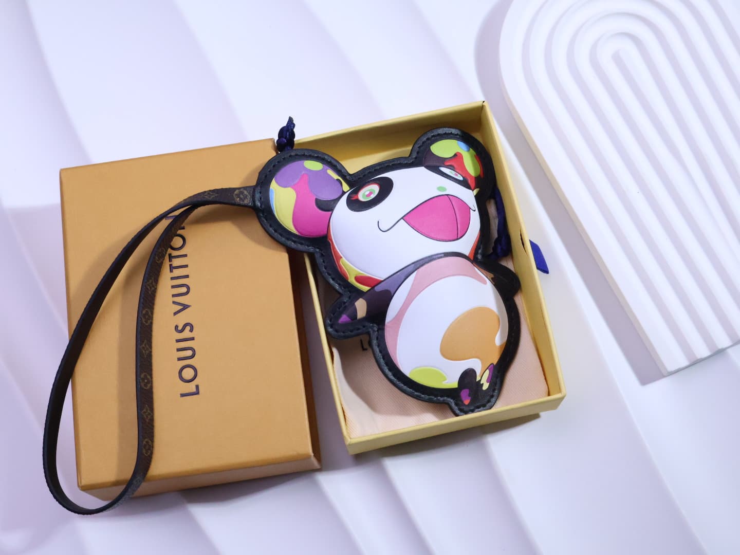 LV x Murakami Superflat Panda Bag Charm M02440