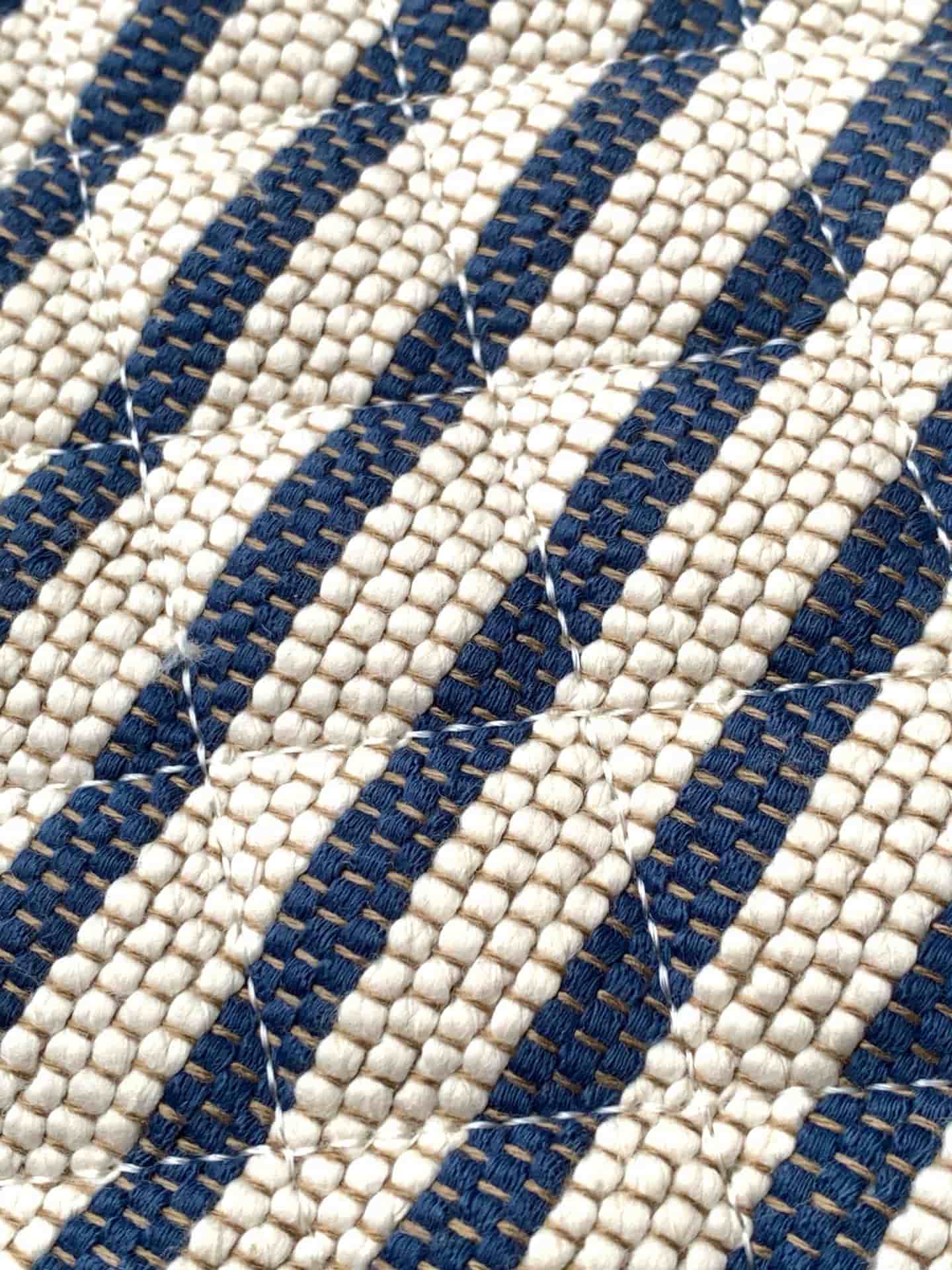 Chanel Zipped Case Printed Fabric & Gold-Tone Metal Blue & White AS4989 A