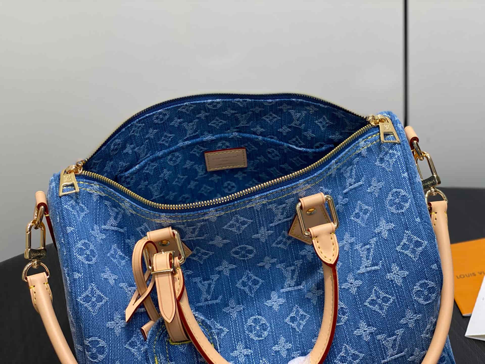 Louis Vuitton Speedy Soft 30 Monogram Denim M14430 High