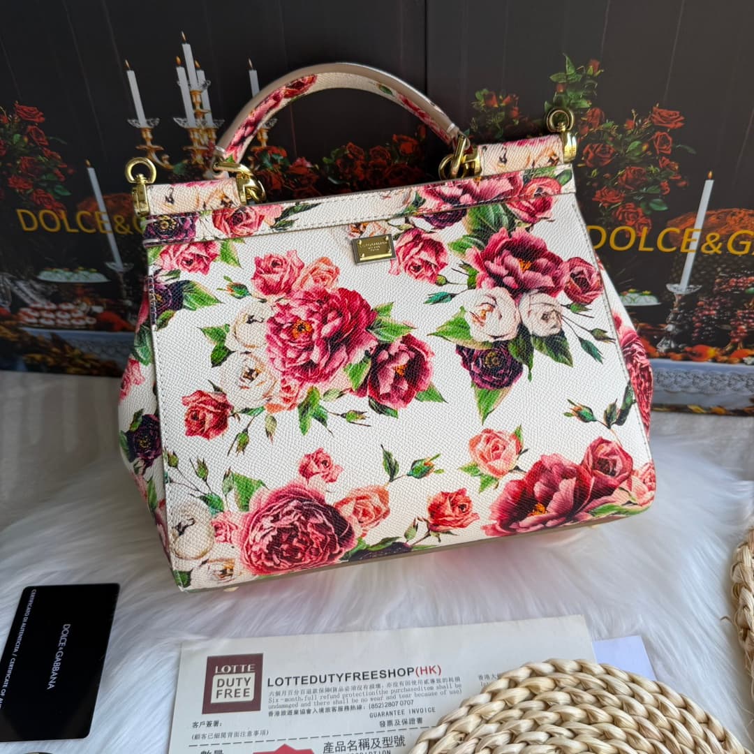 Dolce & Gabbana Miss Sicily top handle bag with multicolor print leather High