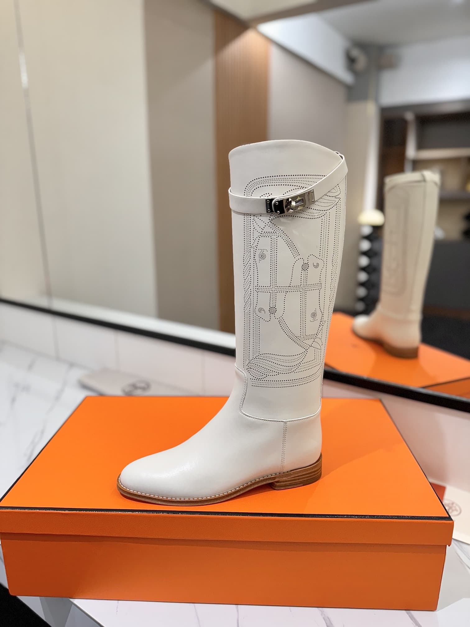 Hermes Kelly Jumping Boots Shoes Women