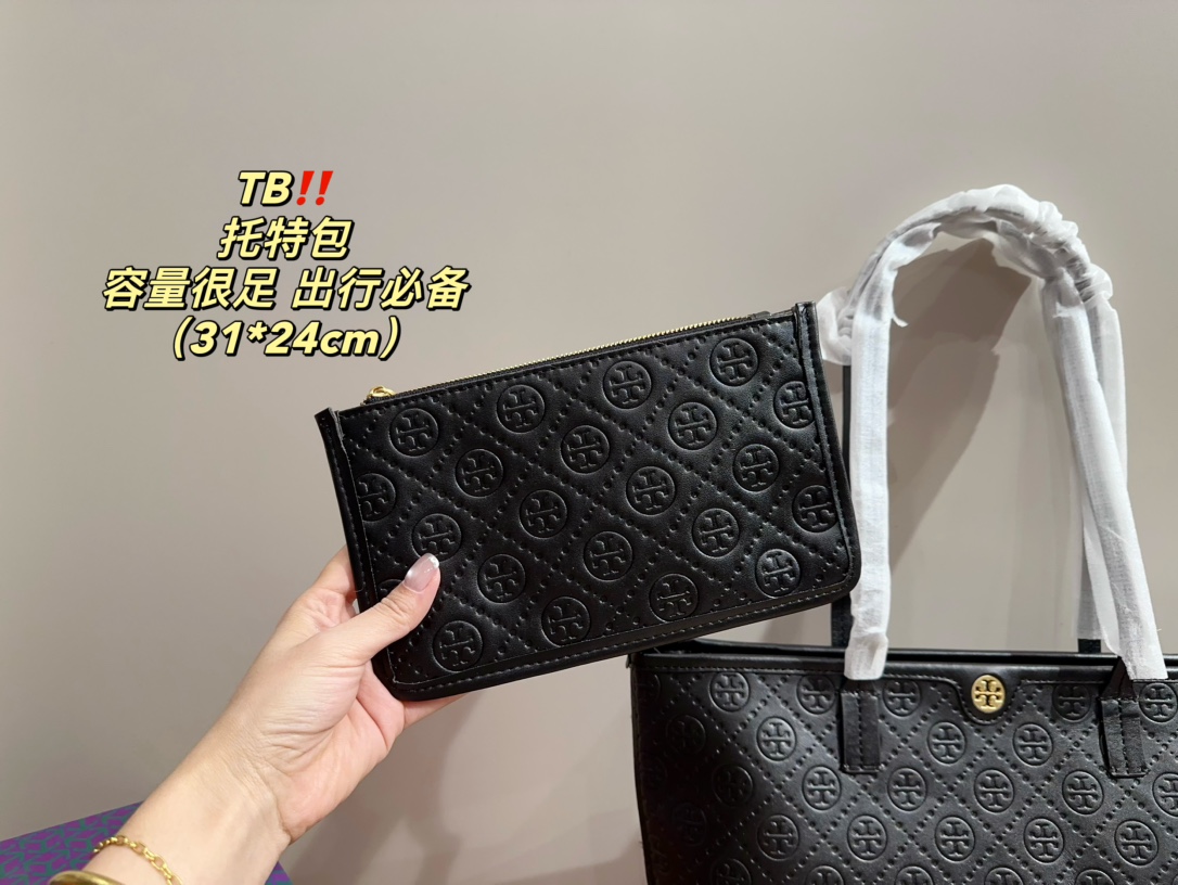 Tory Burch T MONOGRAM SMALL ZIP TOTE