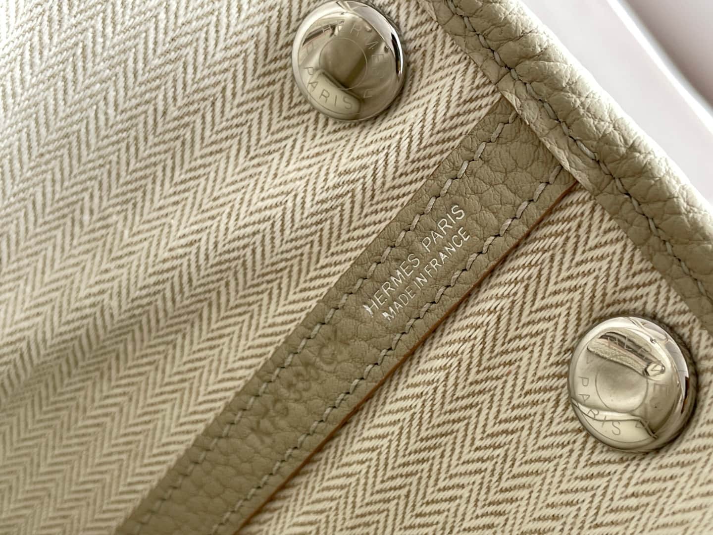Hermes Garden Party 23 bag in Beton Togo Leather WAX High
