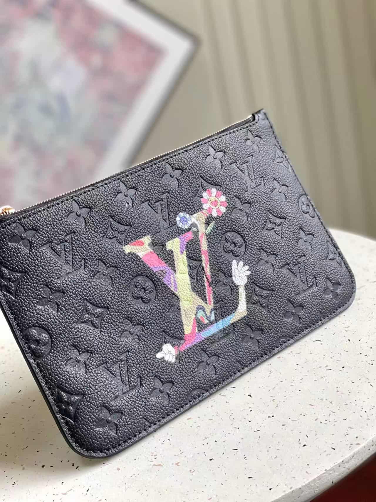 Louis Vuitton x Murakami Neverfull MM Monogram Empreinte leather M13675 High