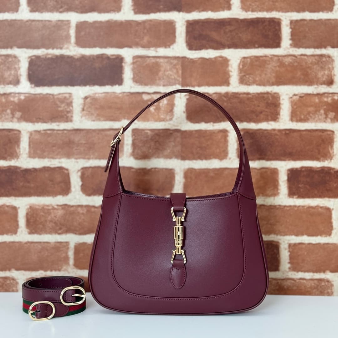 Gucci Jackie 1961 shoulder bag in Rosso Ancora red leather 810232 High