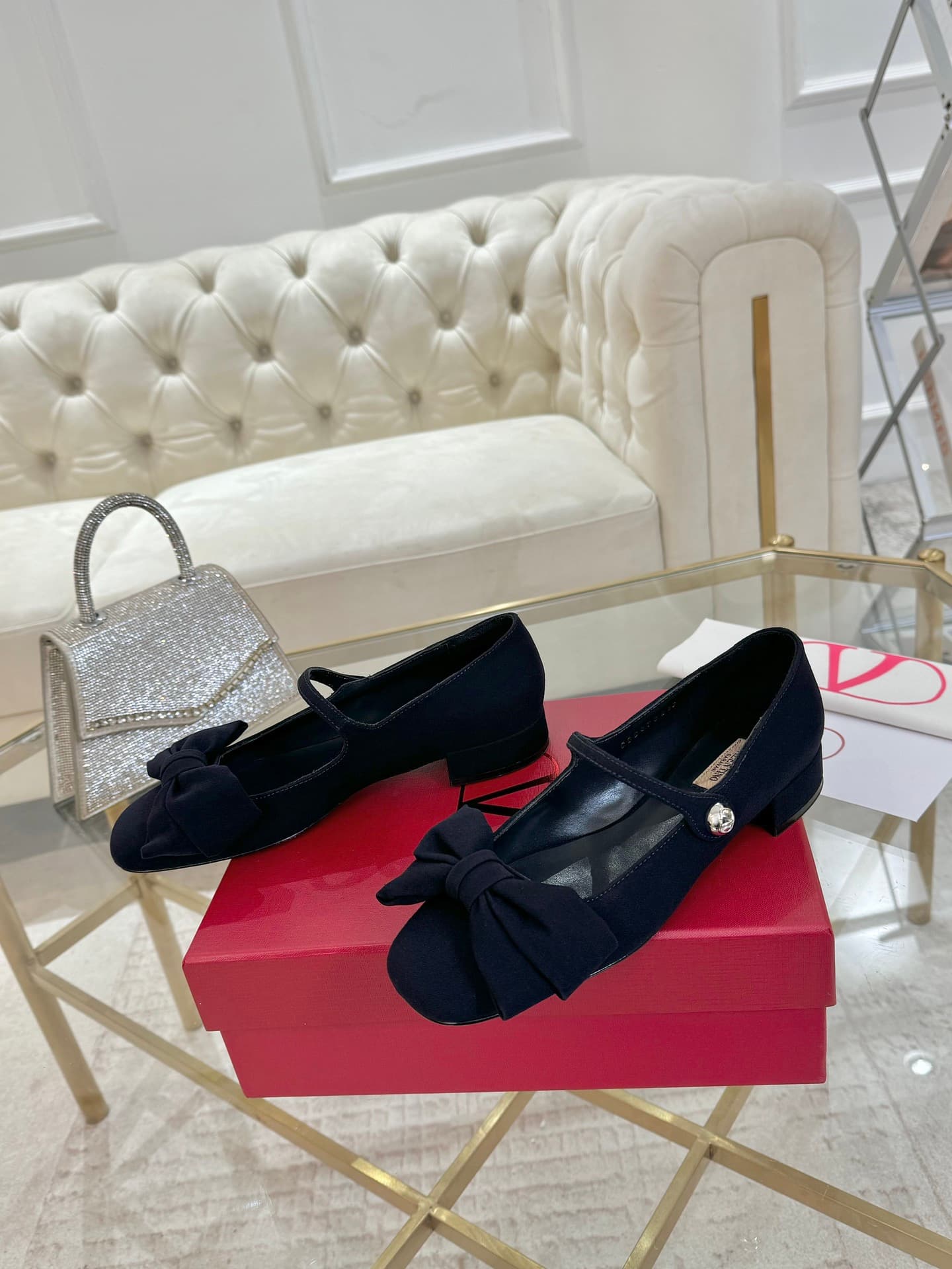 Valentino Garavani Bowjane Mary Jane Ballerina Flat Shoes Women