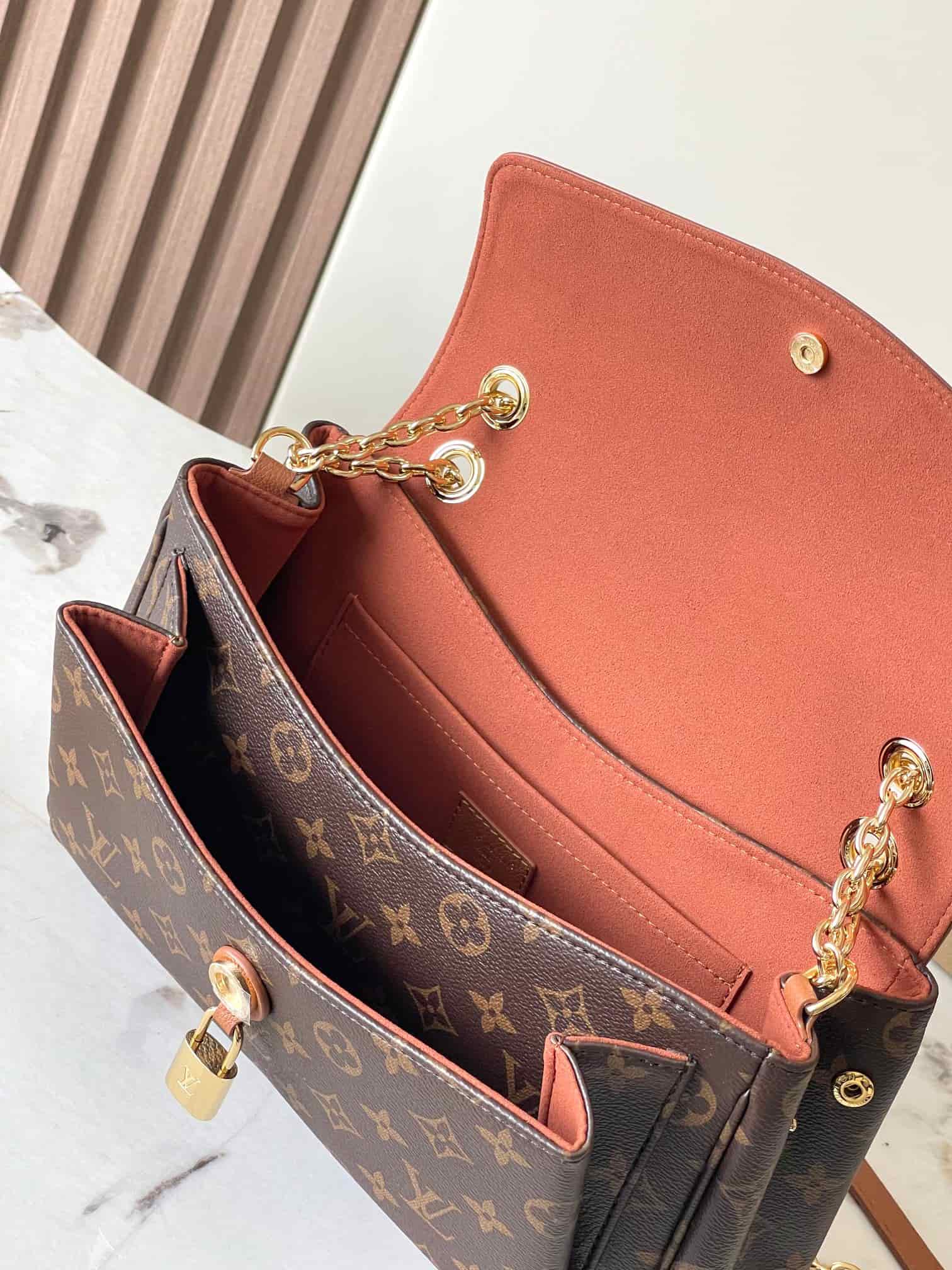 Louis Vuitton Saint Germain PM Monogram/Cognac Leather and coated canvas M27065 TOP