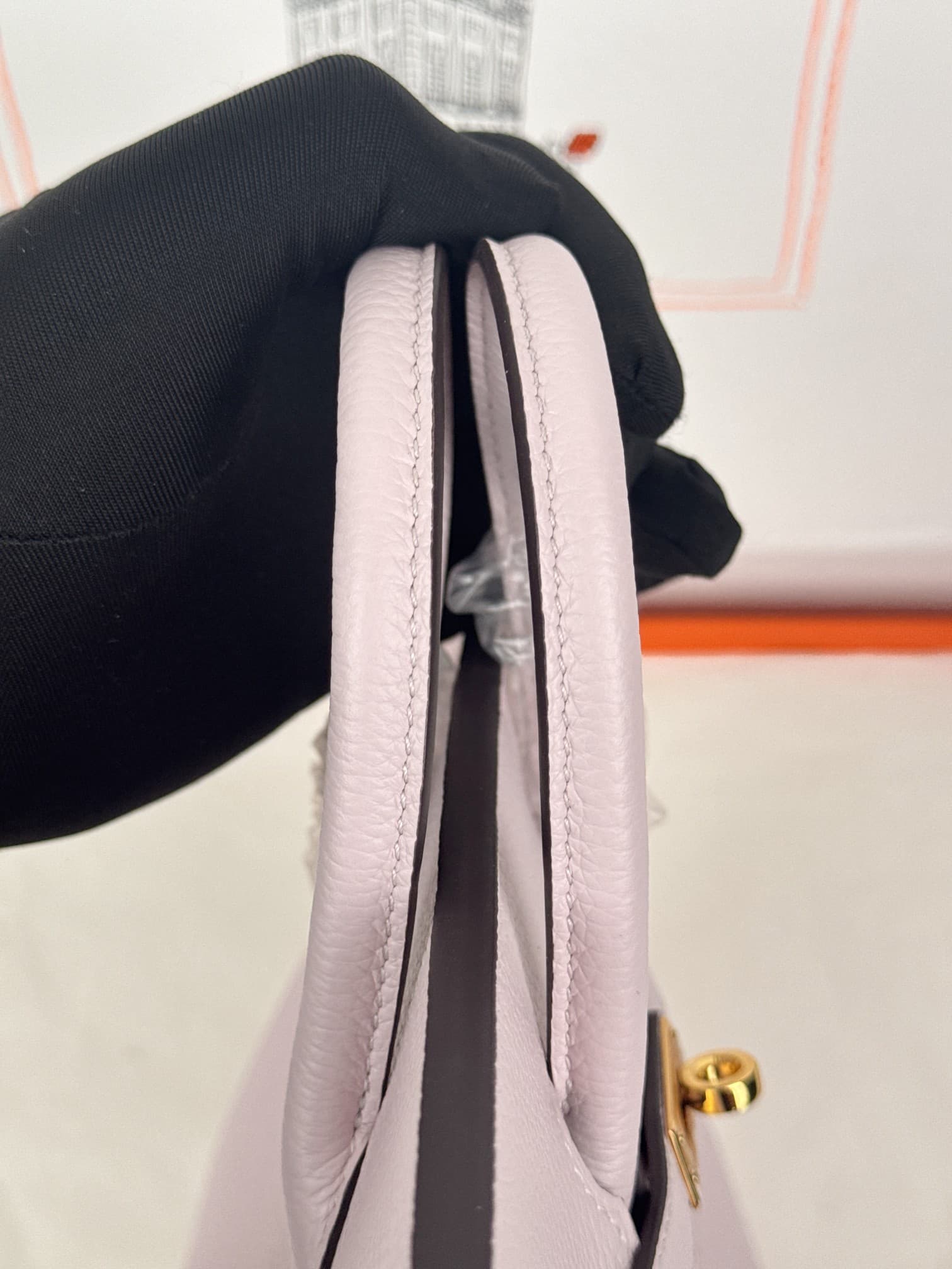 Hermes Birkin 25/30 Bag Togo Calfskin Leather Rose Sheherazade High