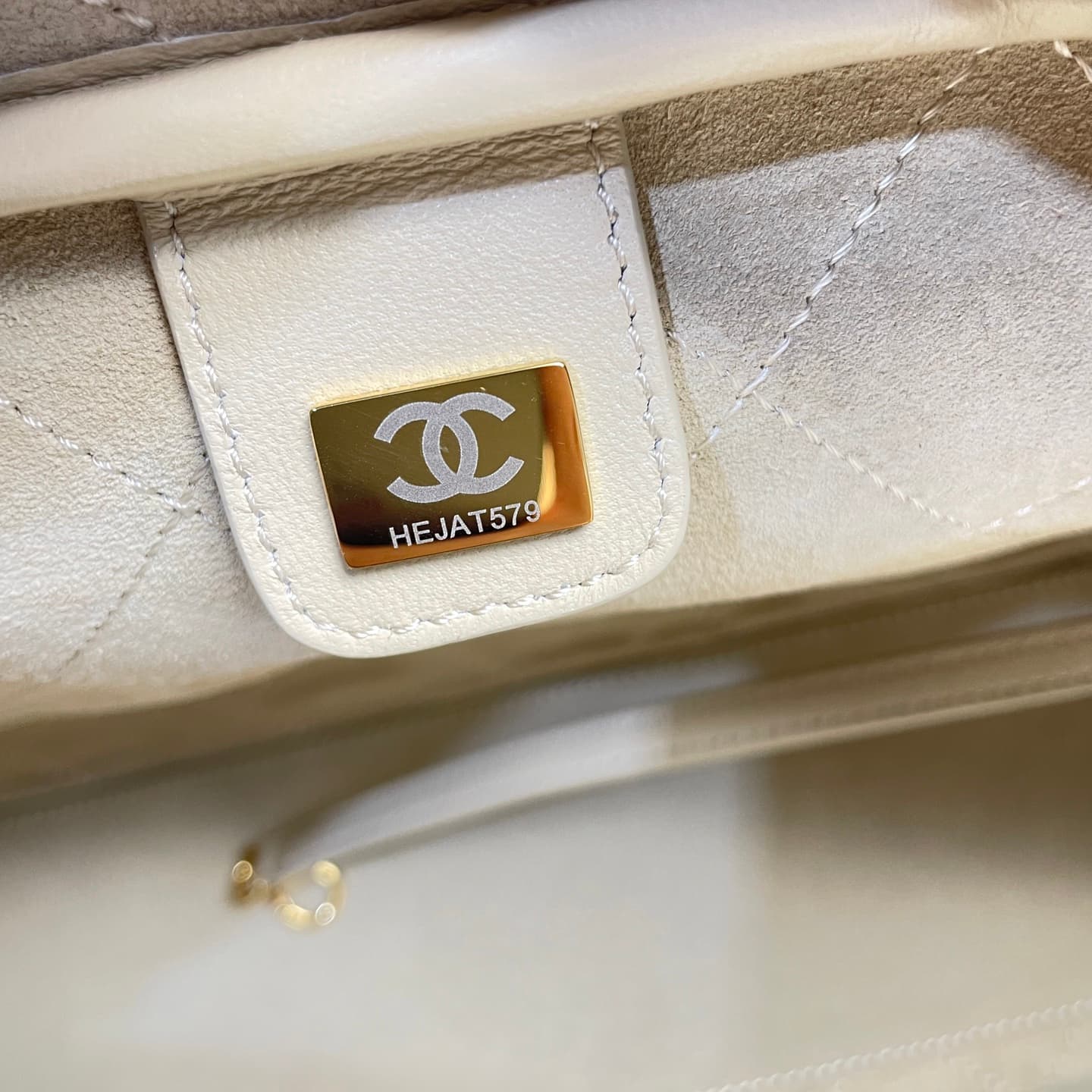 Chanel Maxi Bowling Bag Calfskin & Gold-Tone Metal Khaki AS6211 A