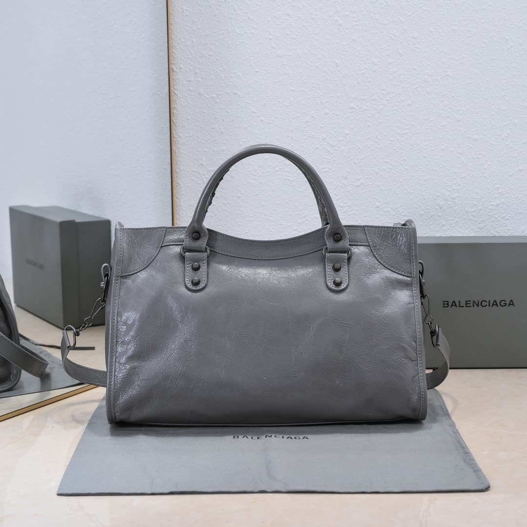 WOMEN'S LE CITY Medium Bag Black Metal Grey High