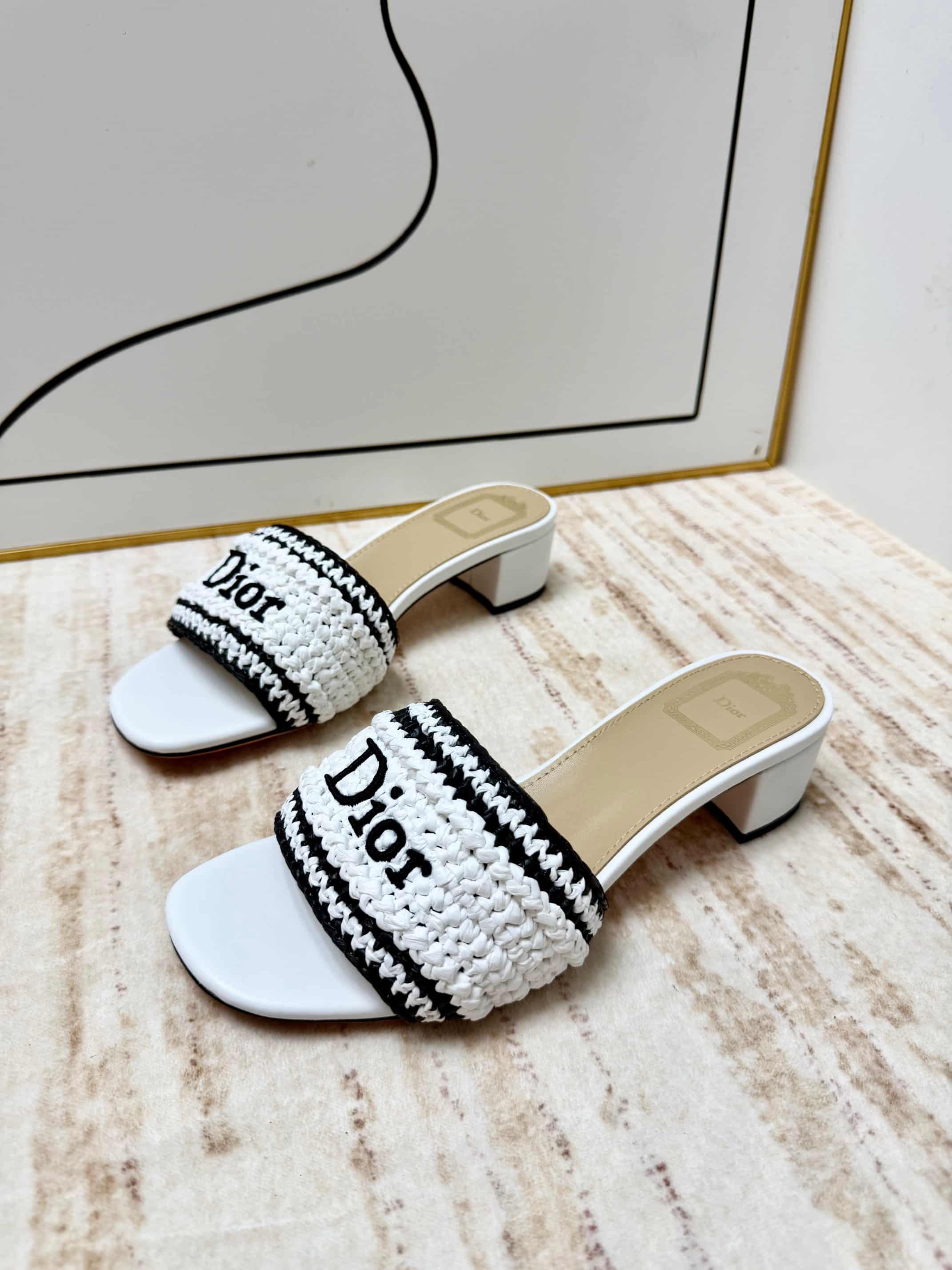 Dioriviera Dior Woven Slide Shoes Women