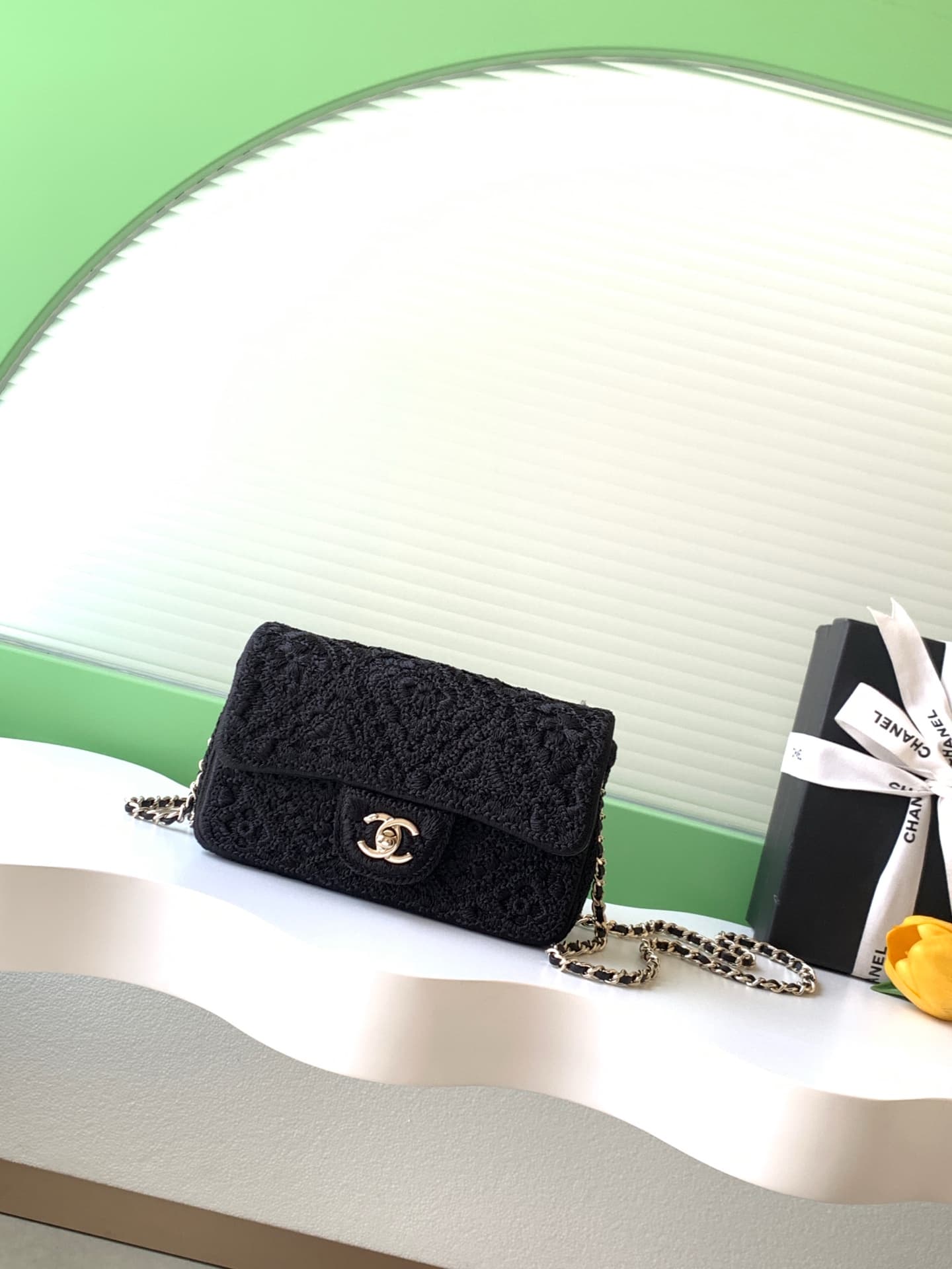 Chanel Small Flap Bag & Gold-Tone Metal Black AS4561 A