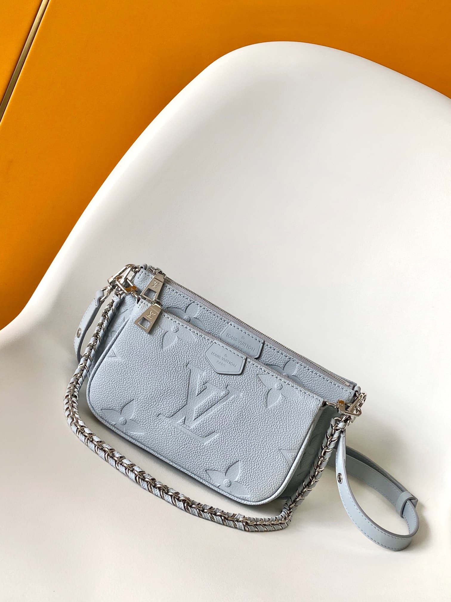 Louis Vuitton Multi Pochette Accessoires Bicolor Empreinte leather M47173 High
