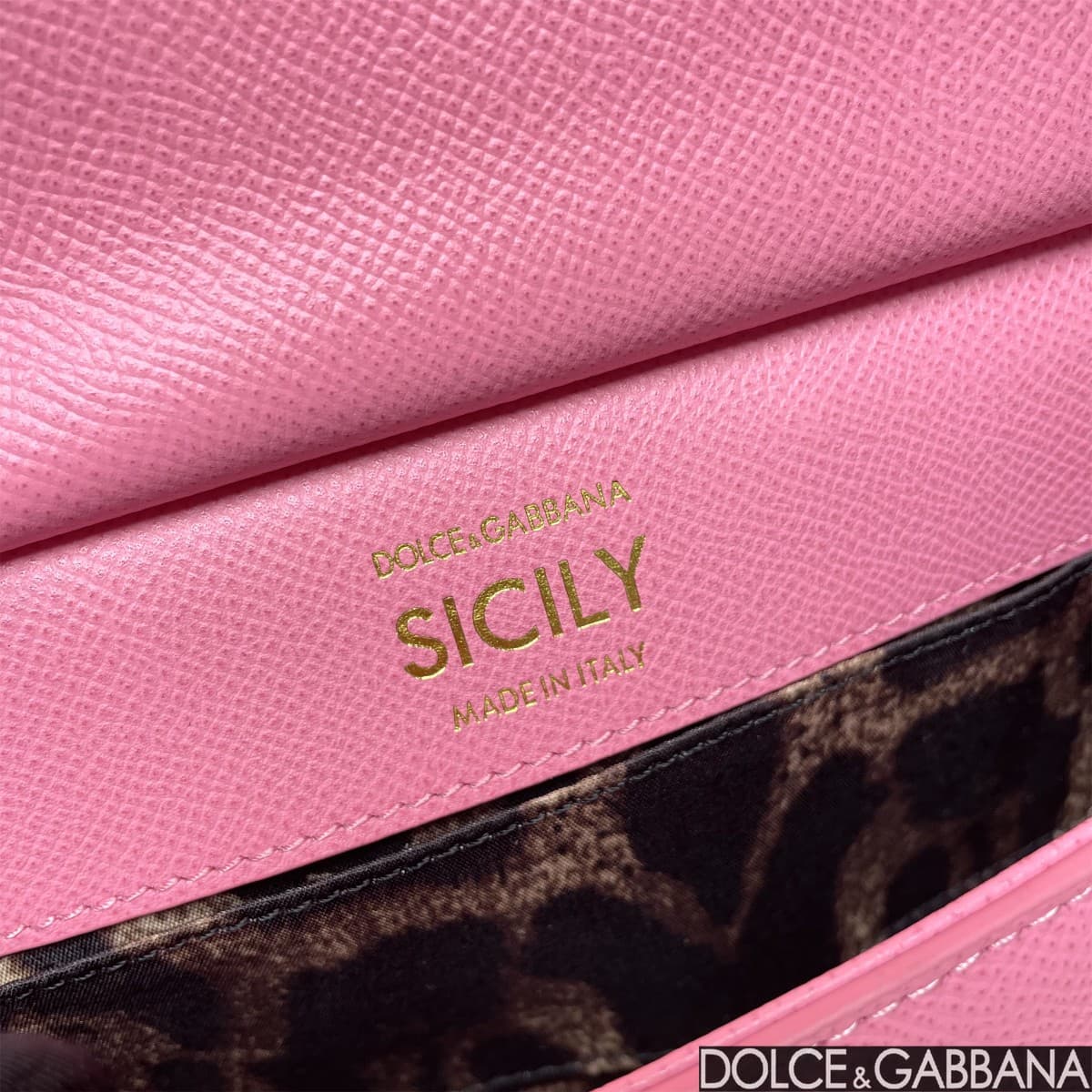 Dolce & Gabbana Miss Sicily top handle bag calfskin leather Pink High