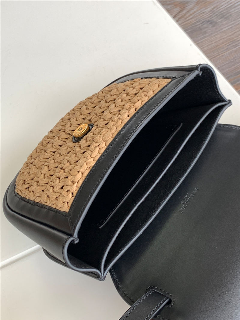 KAIA SMALL SATCHEL IN SMOOTH LEATHER BRAID High