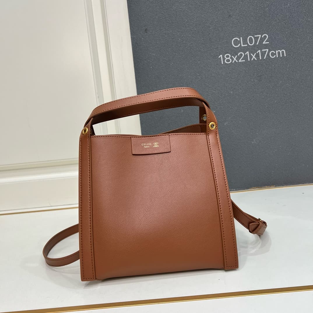 Celine SMALL CUBE BAG IN SUPPLE CALFSKIN SOFT TAN