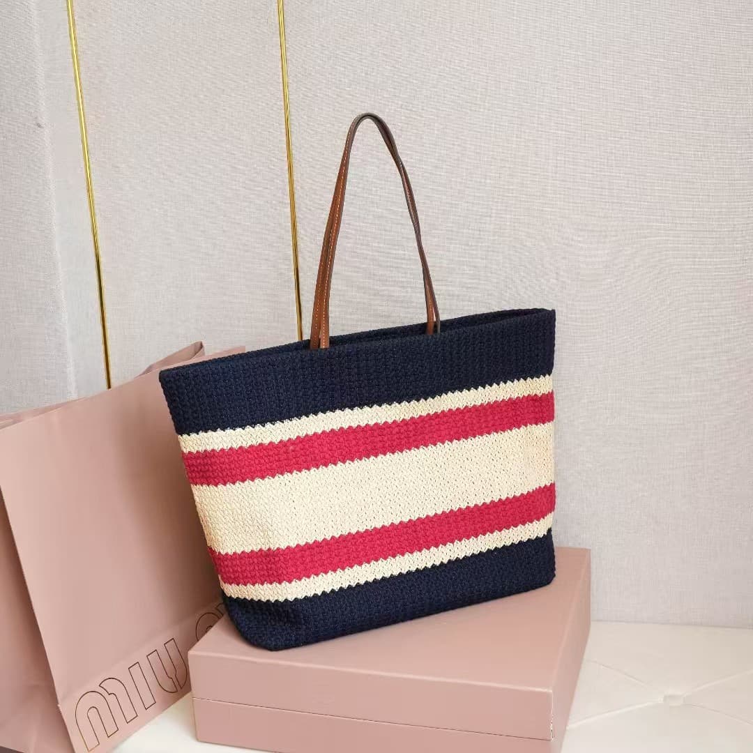 Miu Miu Woven fabric tote bag High