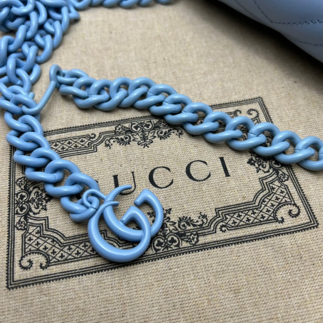 Gucci GG Marmont belt bag ‎739599 blue High