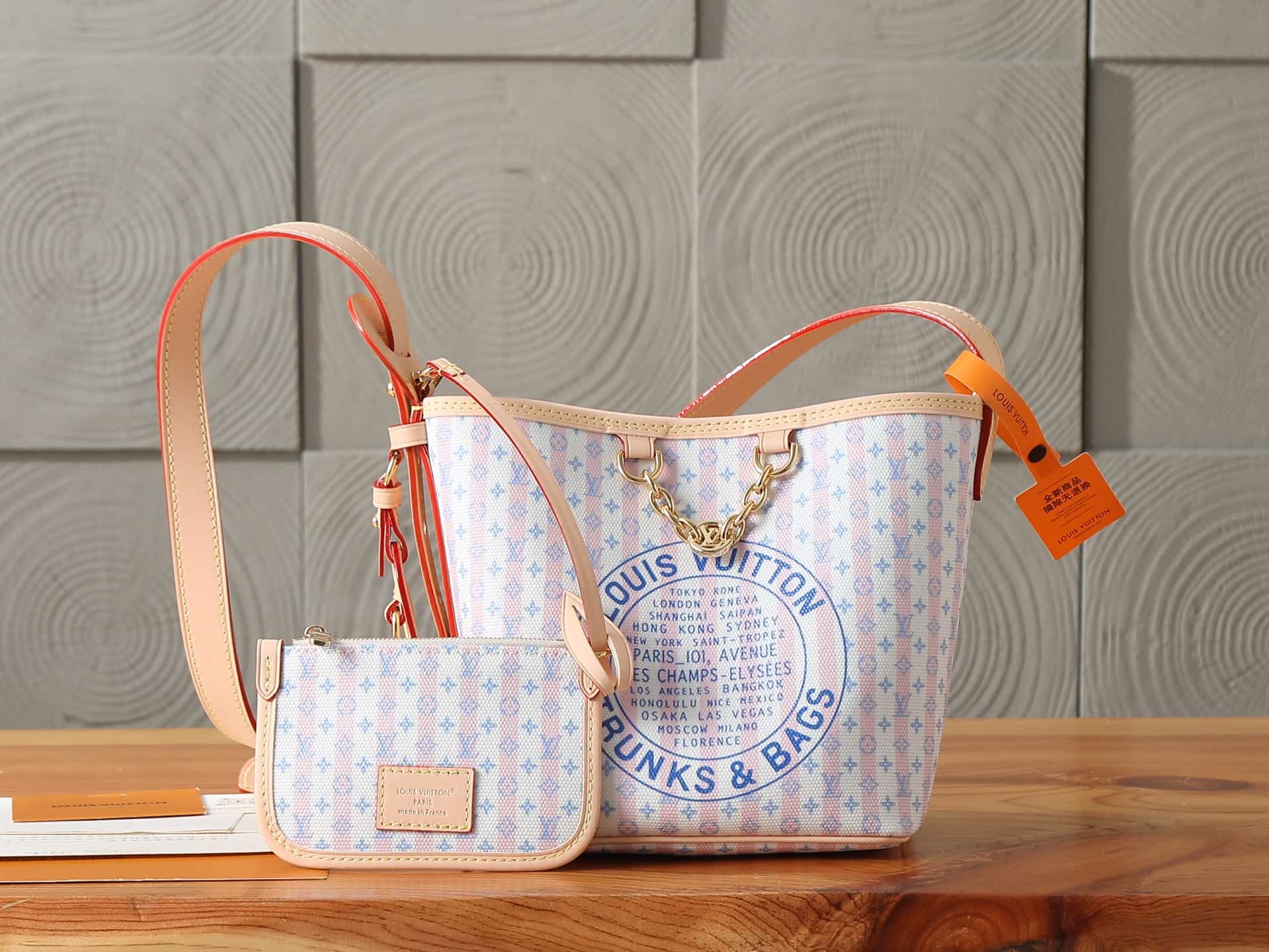 Louis Vuitton All In BB Blue Coated canvas M29115 High