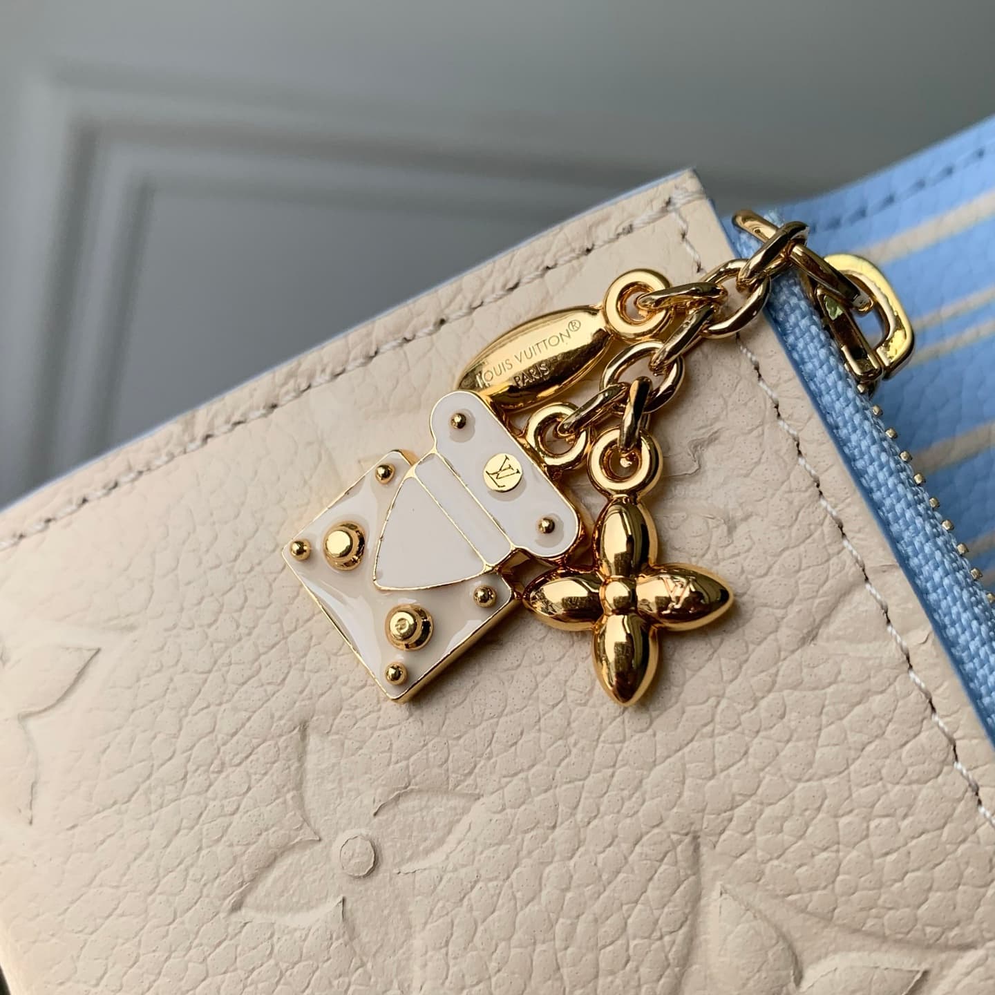Louis Vuitton Rosalie Coin Purse Poplar/Blue Iris Cowhide leather M29797 High