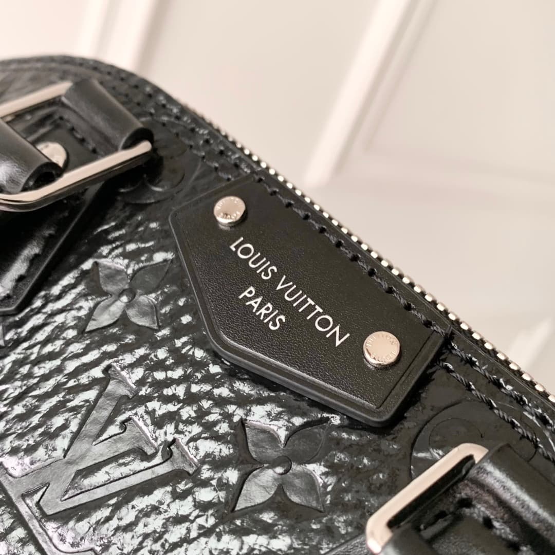 Louis Vuitton Alma Trunk BB in Monogram Saga Noir calfskin M27812 High