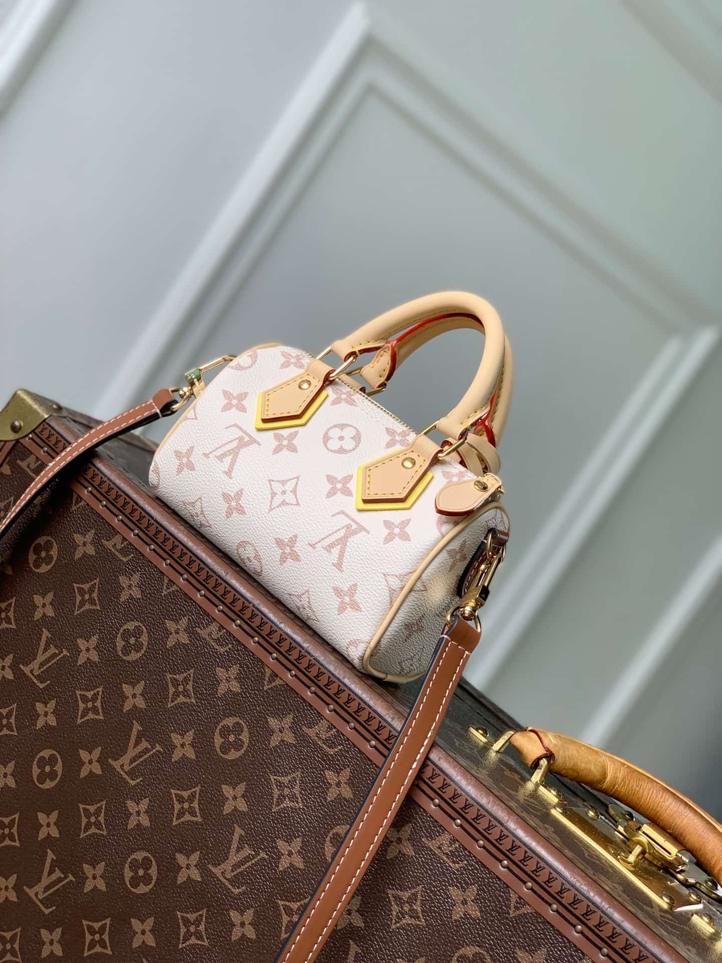 Louis Vuitton Nano Speedy Monogram Dune Coated canvas M29781 High