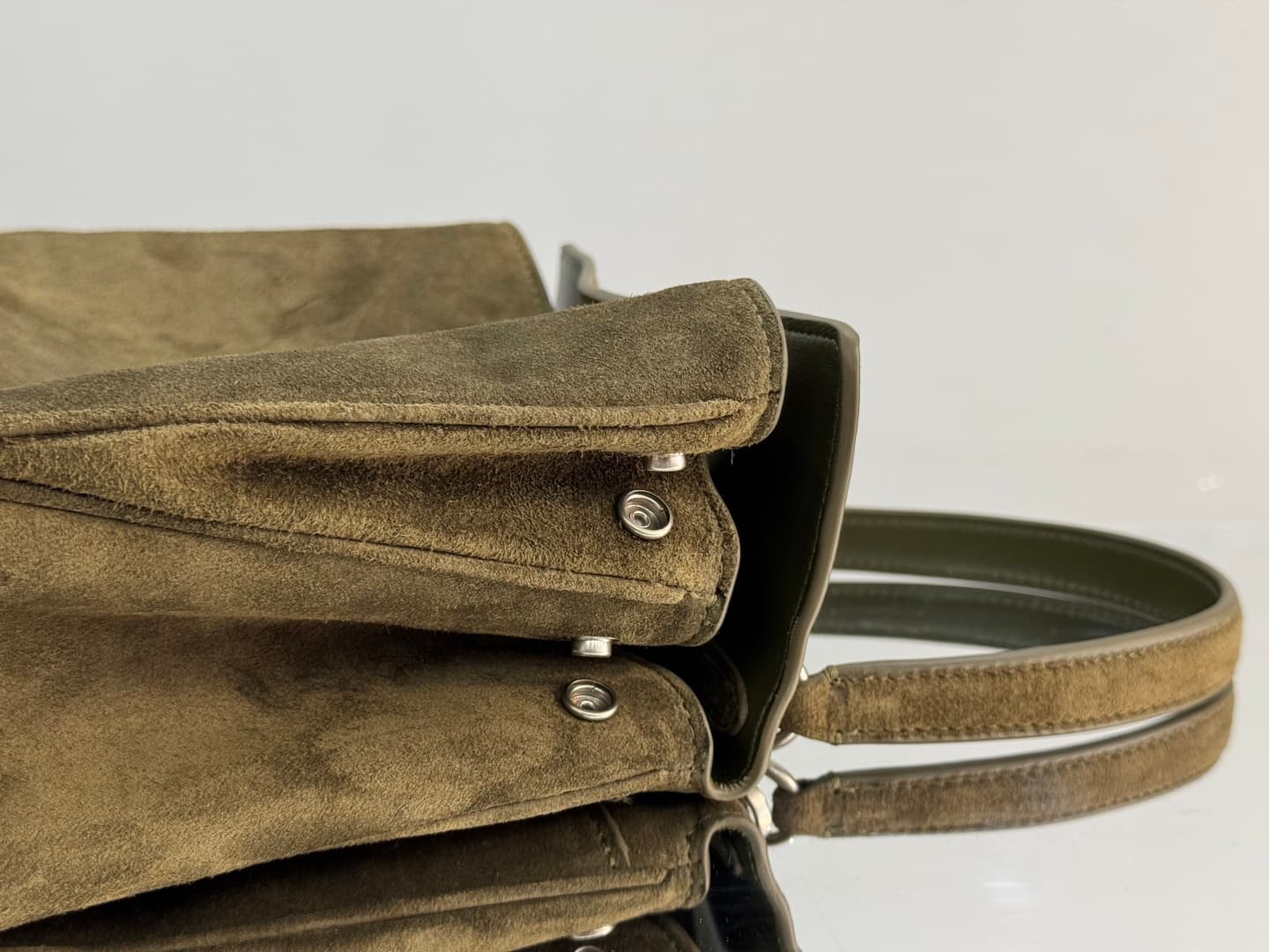 Balenciaga Rodeo Small Bag in Khaki Waxed Suede Calfskin With Silver-Tone Metal TOP