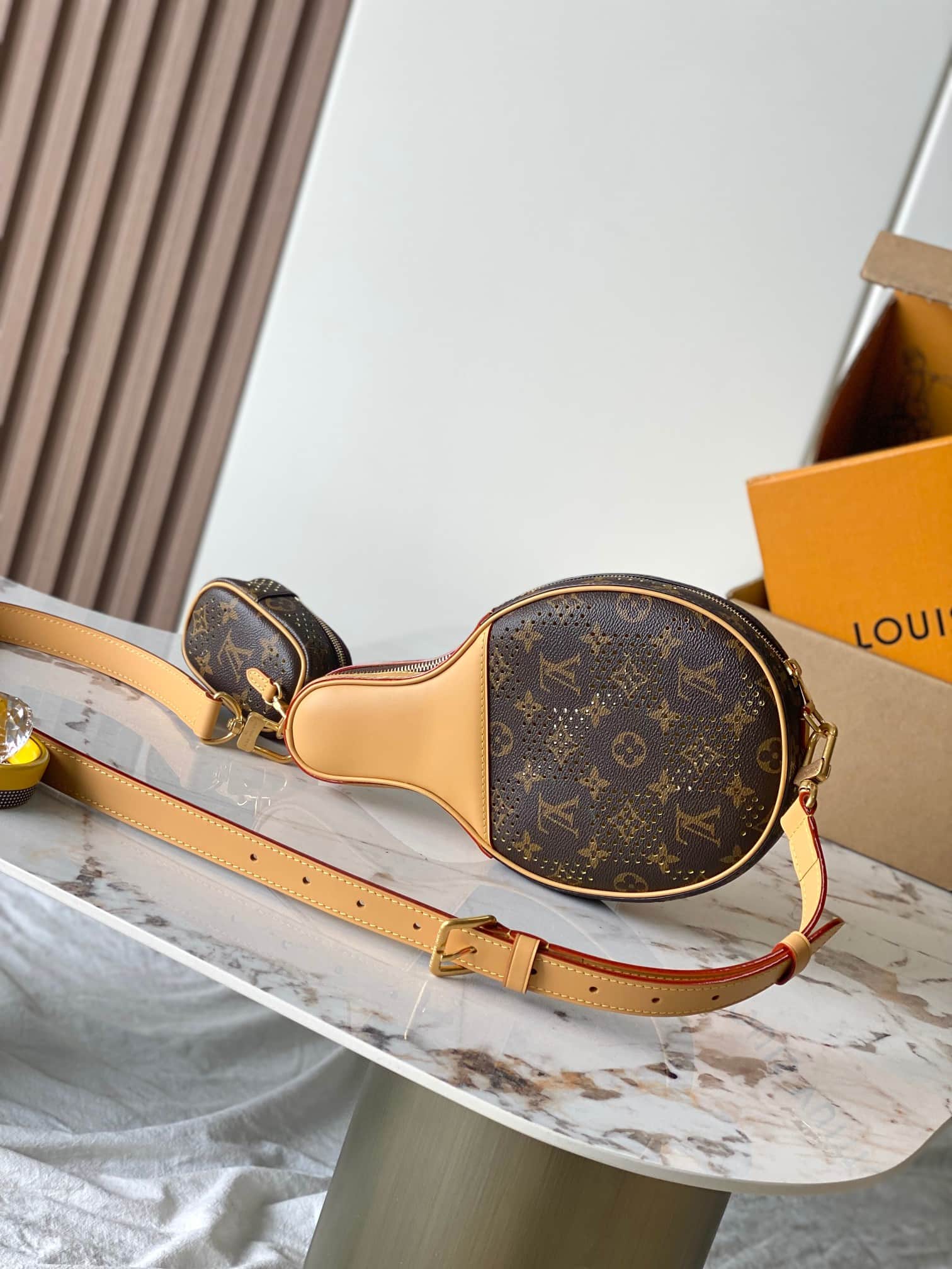 Louis Vuitton Ping Pong Bag Monogram/Yellow Grid coated canvas M29324 TOP