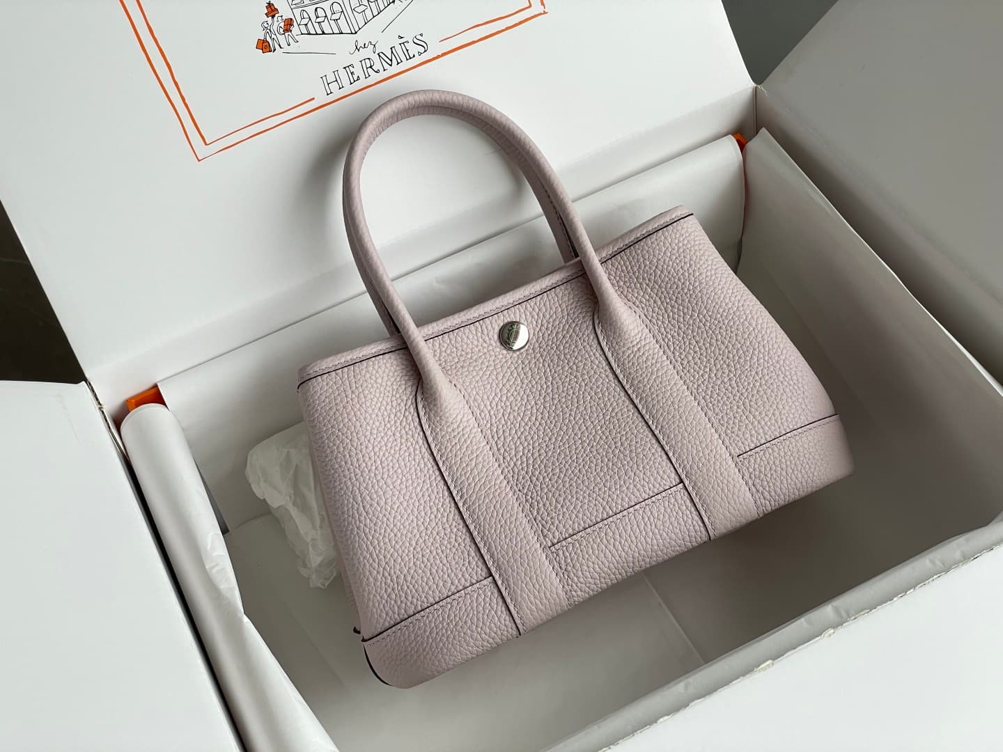 Hermes Garden Party 23 bag in Crocue Togo Leather WAX High
