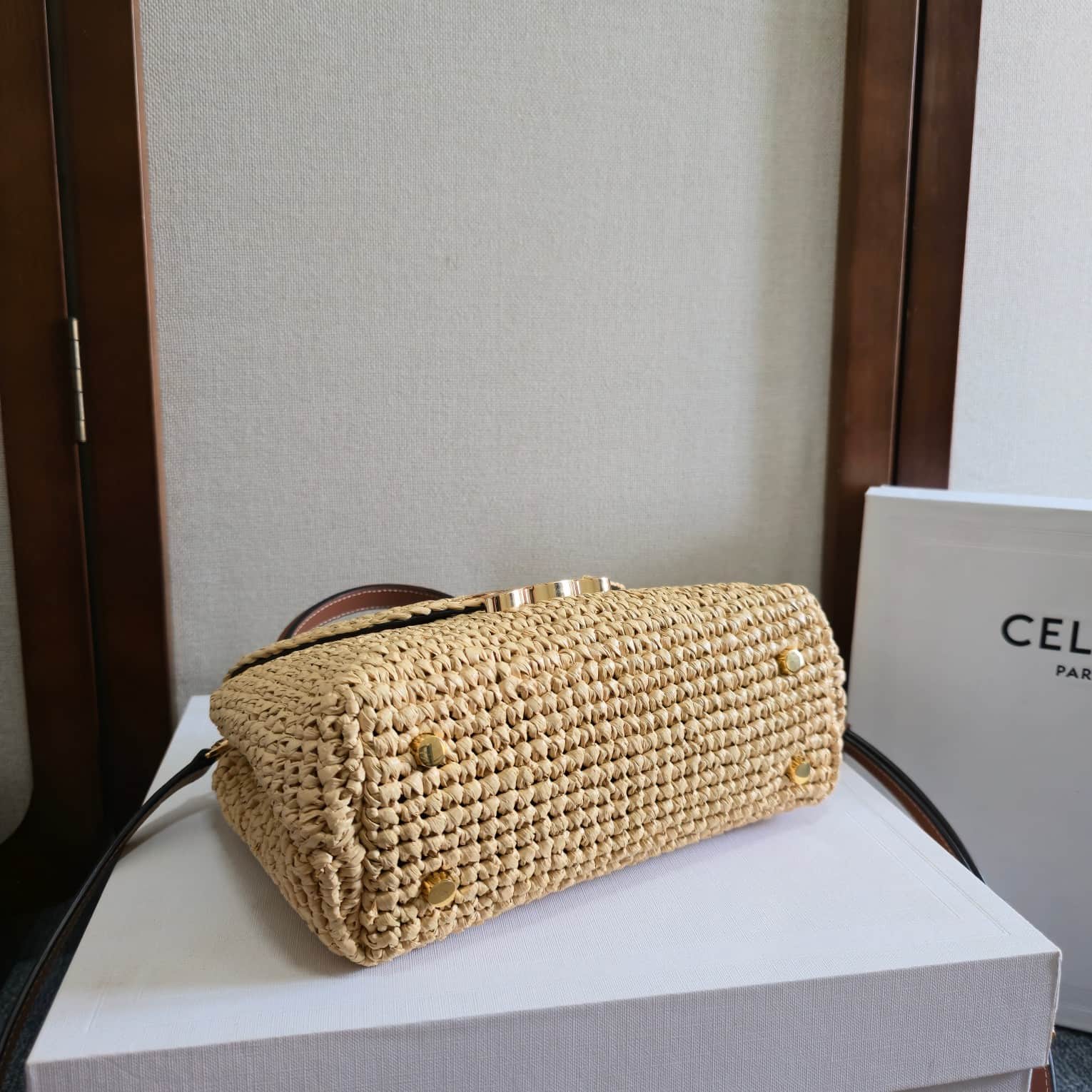 Celine Mini Teen Nino bag in Woven Raffia High