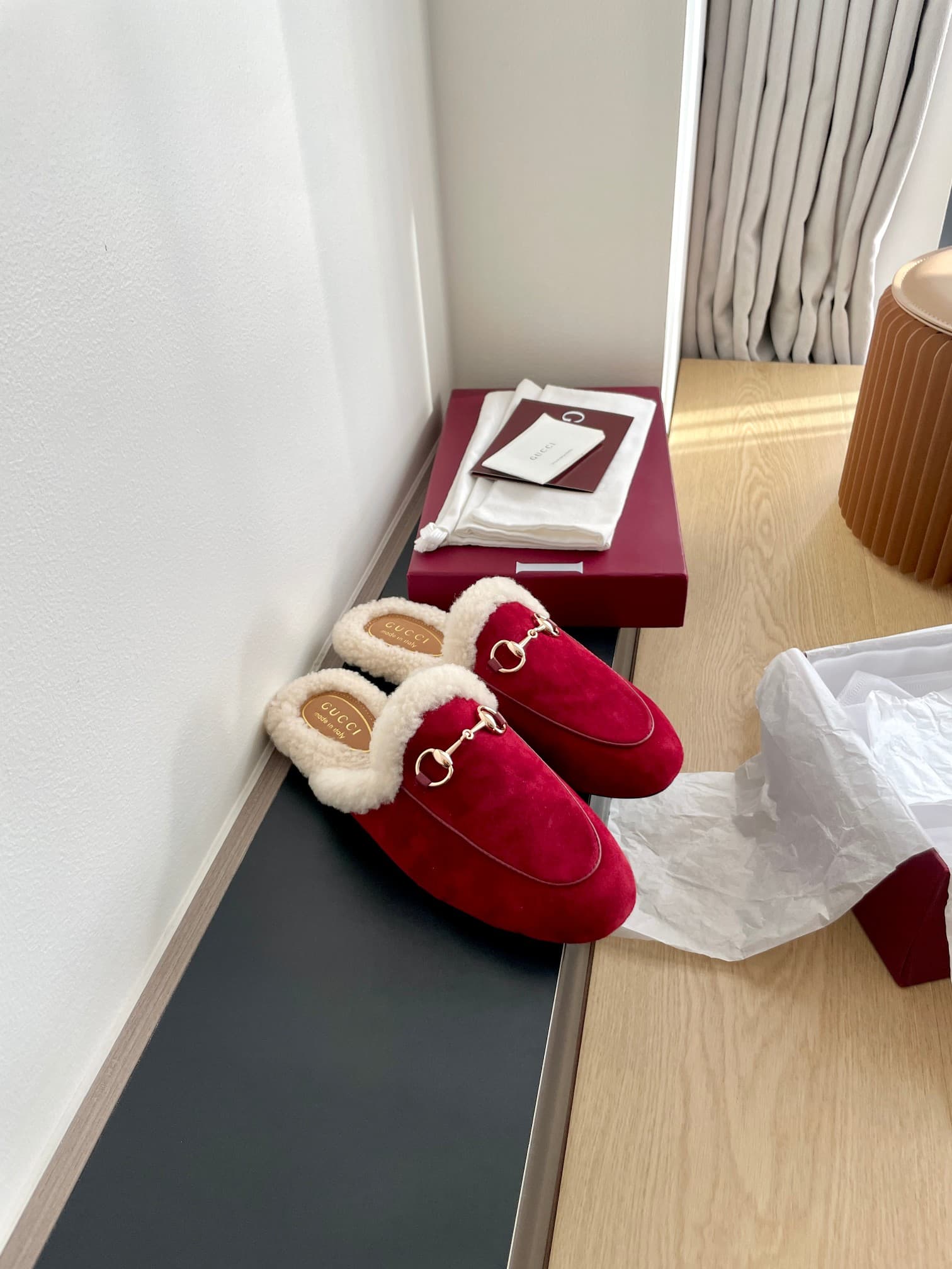 Gucci Women's Princetown slipper in GG velvet