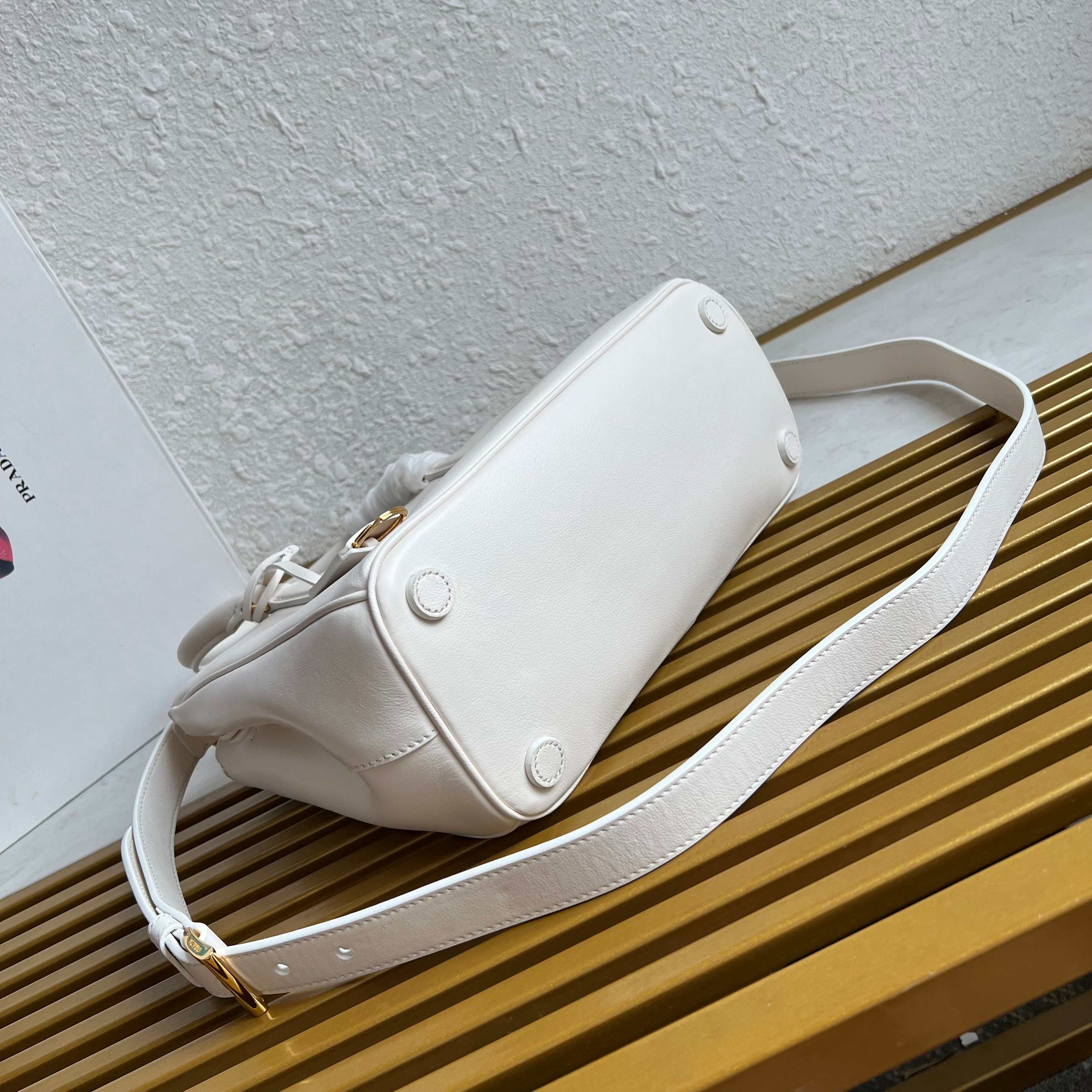 Prada Galleria small Saffiano leather bag 1BA896 White High