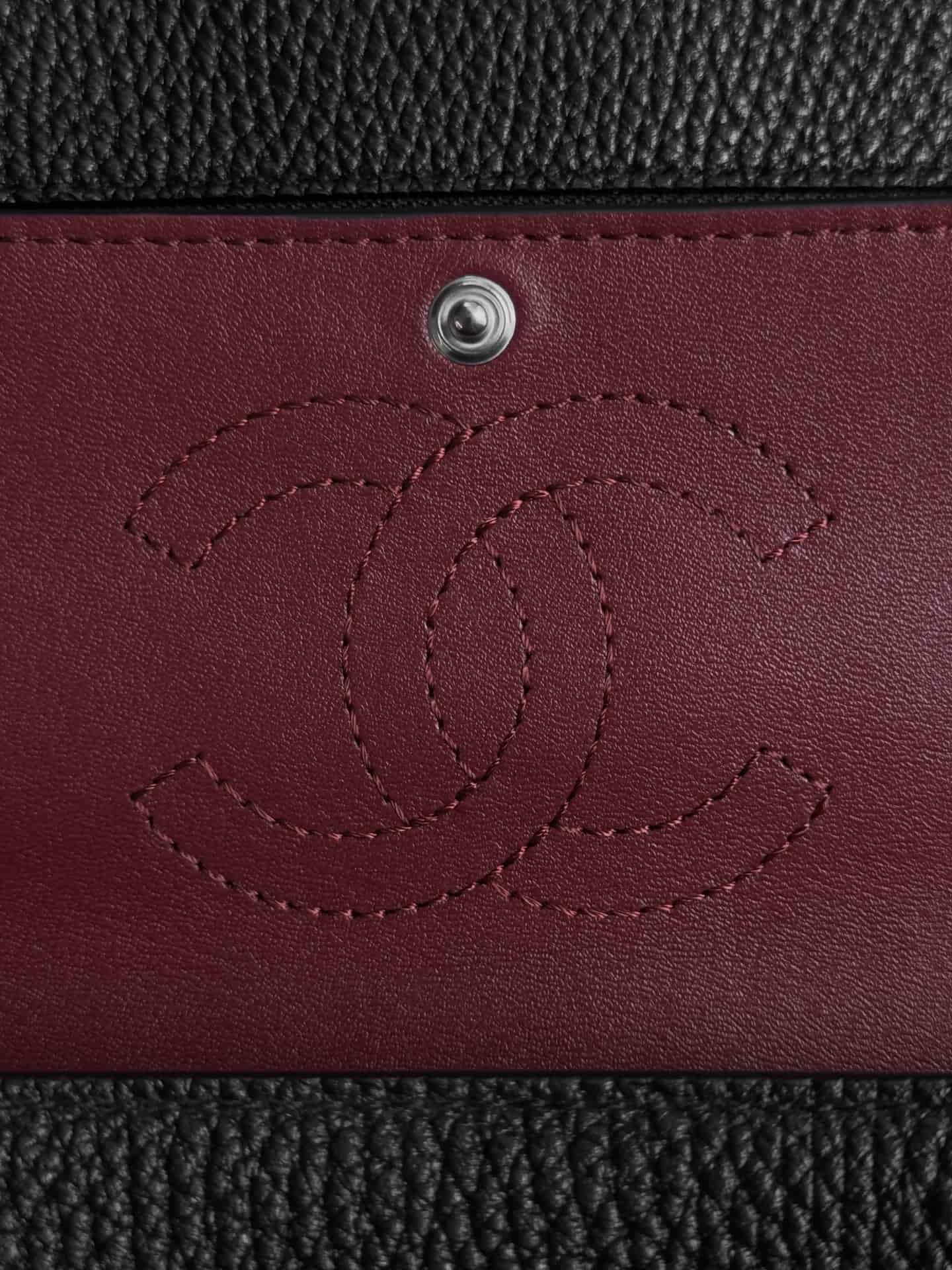 CHANEL Mini flap bag Grained Calfskin&Silver-tone metal Black AS6573 A