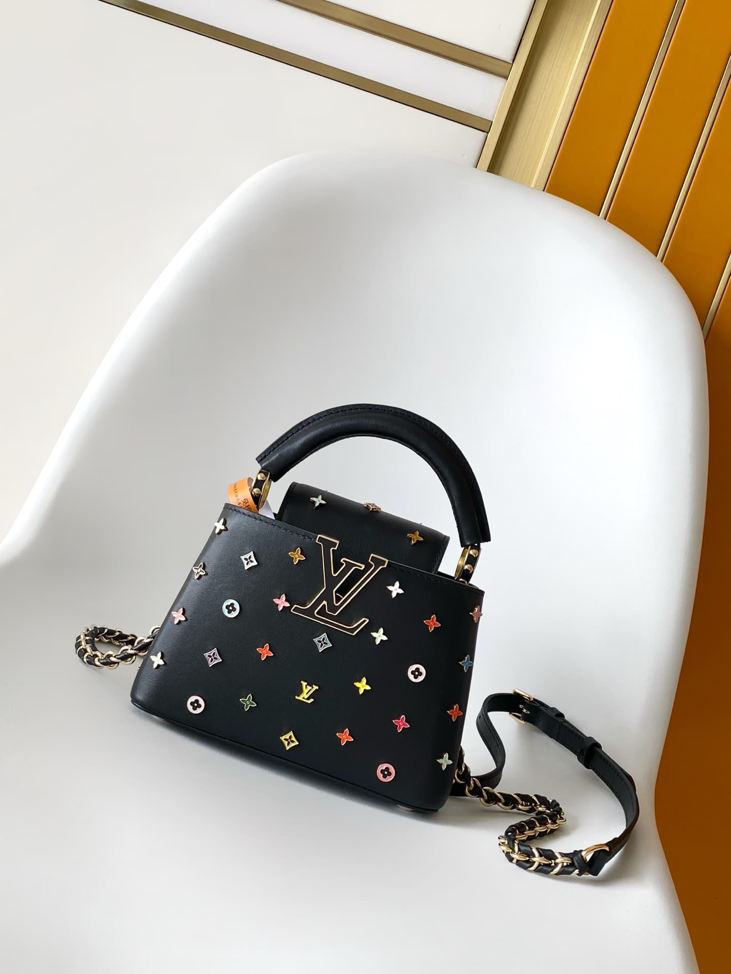 Louis Vuitton x TM Capucines Mini Black Cowhide leather M27637 TOP
