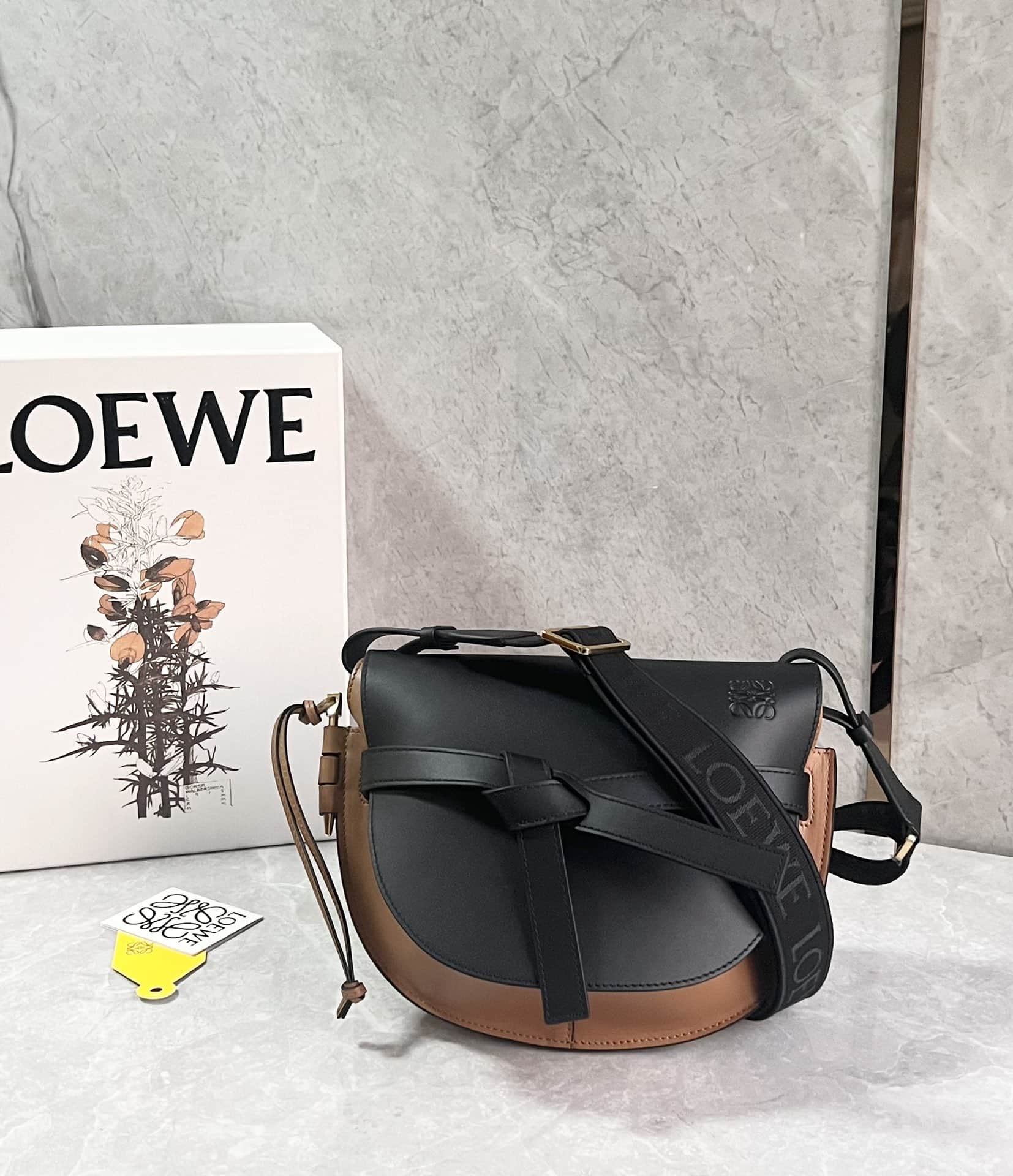 Small Gate Dual bag in soft calfskin and Jacquard High