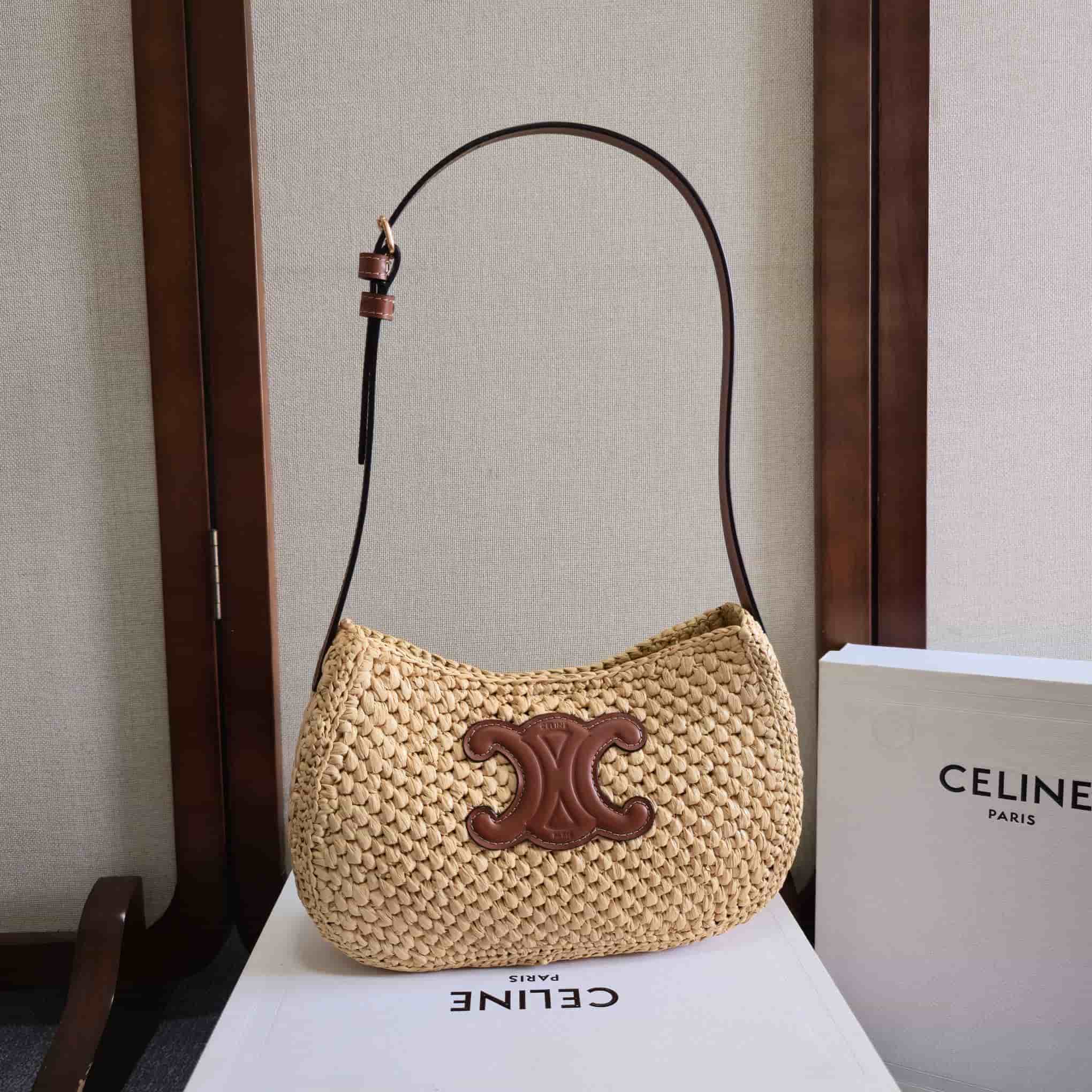 Celine Tilly Bag in Raffia High