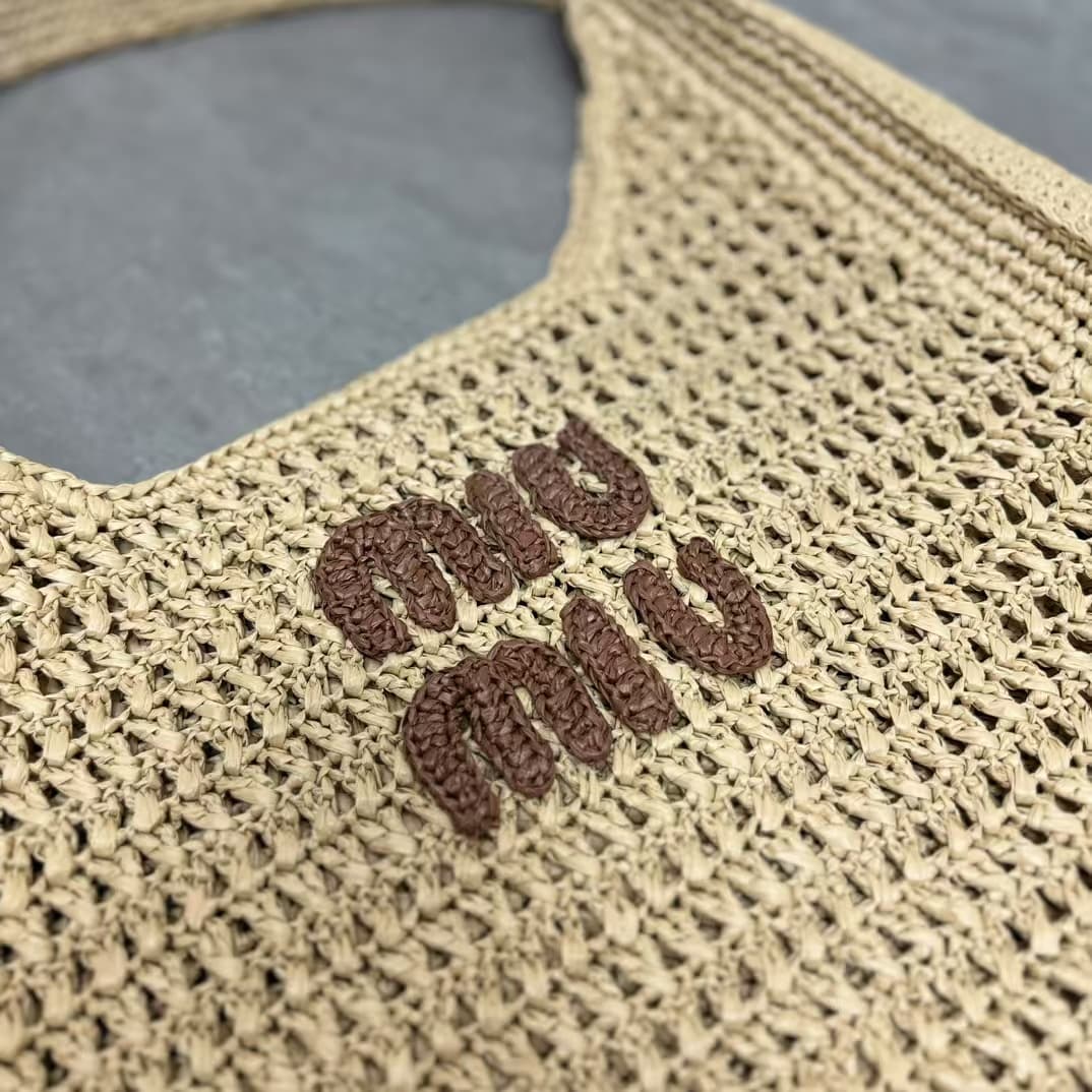 Miu Miu Woven fabric hobo bag High