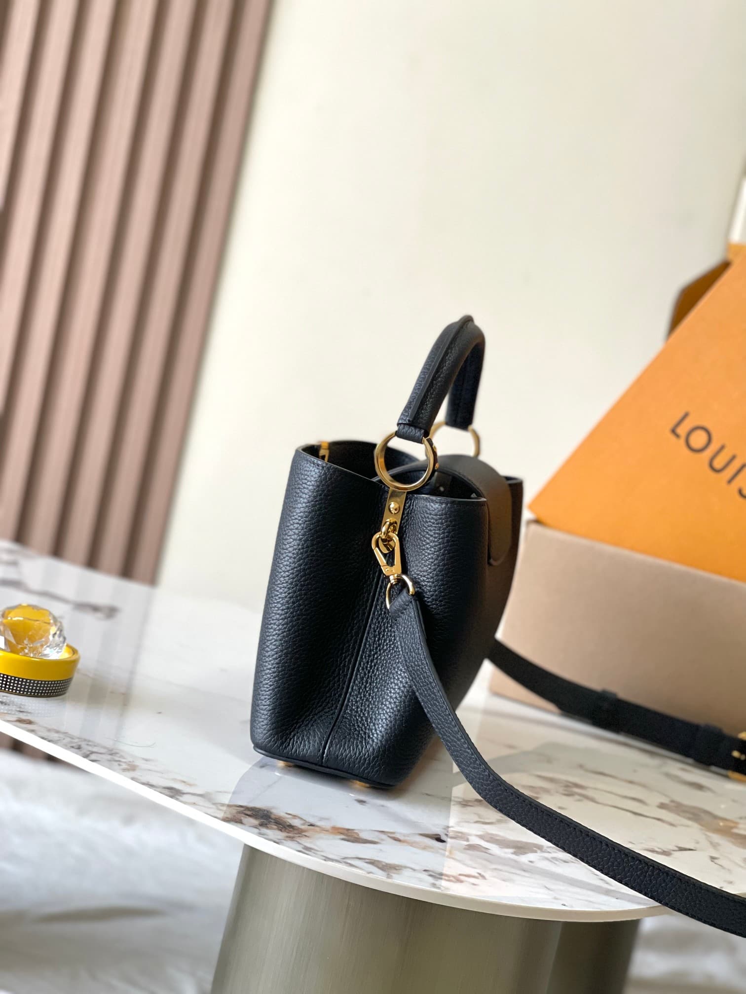 Louis Vuitton Capucines BB Taurillon Leather M24728 Black Top