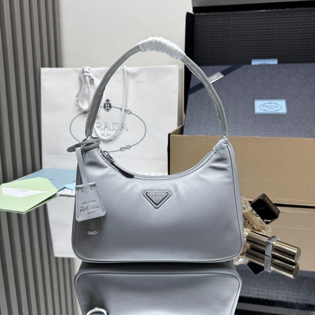 Prada Re-Nylon Re-Edition 2000 mini-bag Grey Recycled Polyamide 1NE515 High
