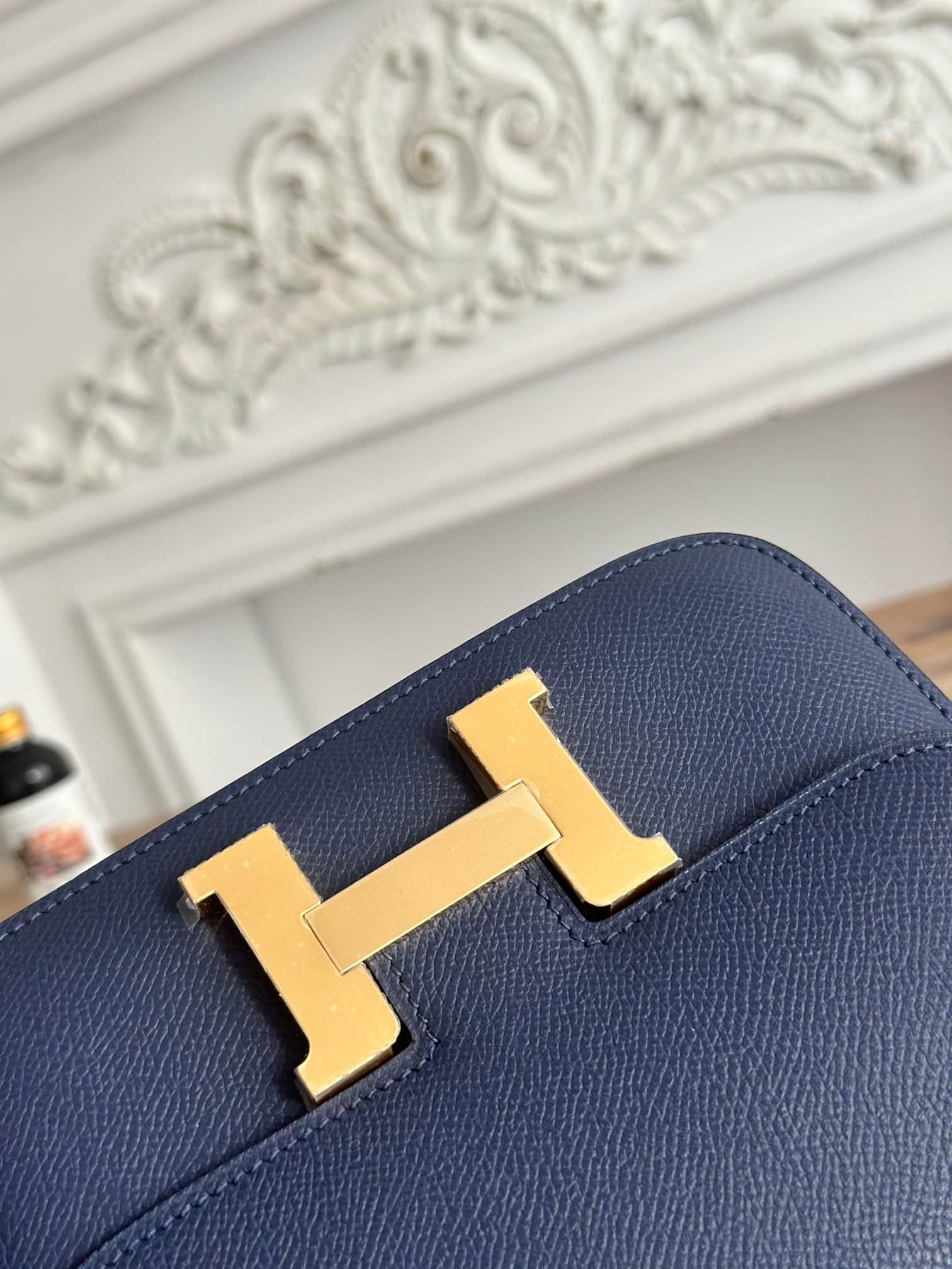 Hermes Mini Constance 18cm Epsom Bag WAX Bleu Saphir High