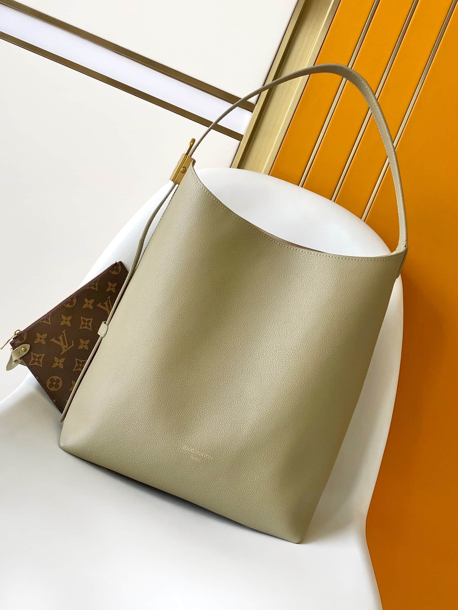Louis Vuitton Low Key Hobo MM Clay Green Smooth Grained calfskin M24988 High