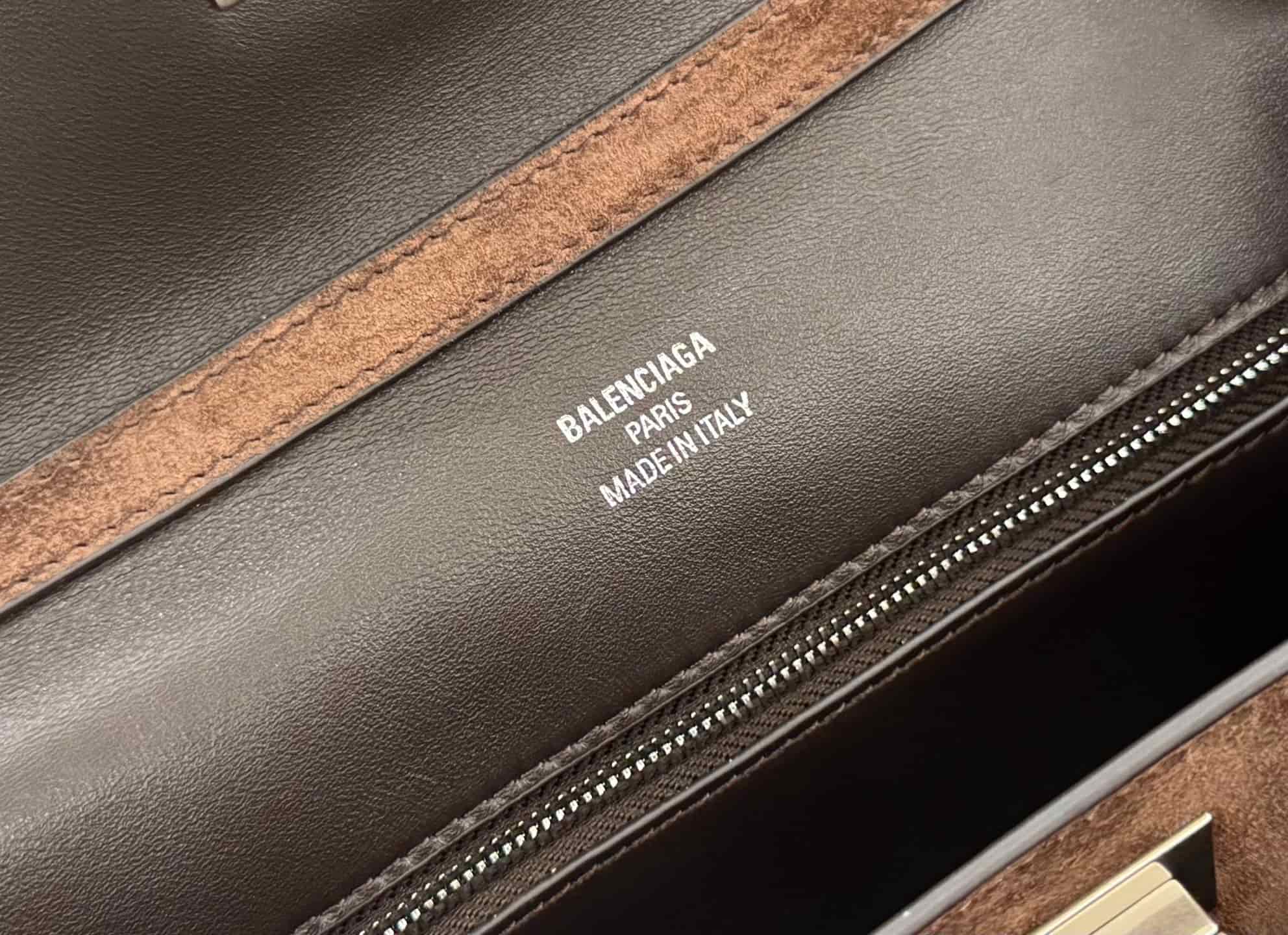 Balenciaga Rodeo Large Bag in Light Espresso Waxed Suede Calfskin With Silver-Tone Metal TOP